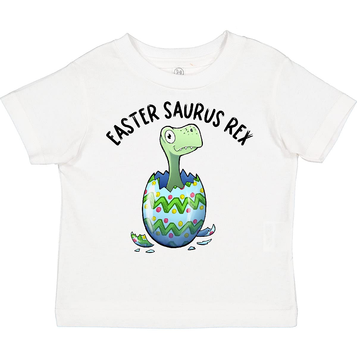 Inktastic Easter Saurus Rex Dinosaur Hatching Easter Egg Toddler T-Shirt - Cute Dino Graphic Tee for Boys & Girls - Perfect for Easter Outfits, Egg Hunts & Spring Celebrations