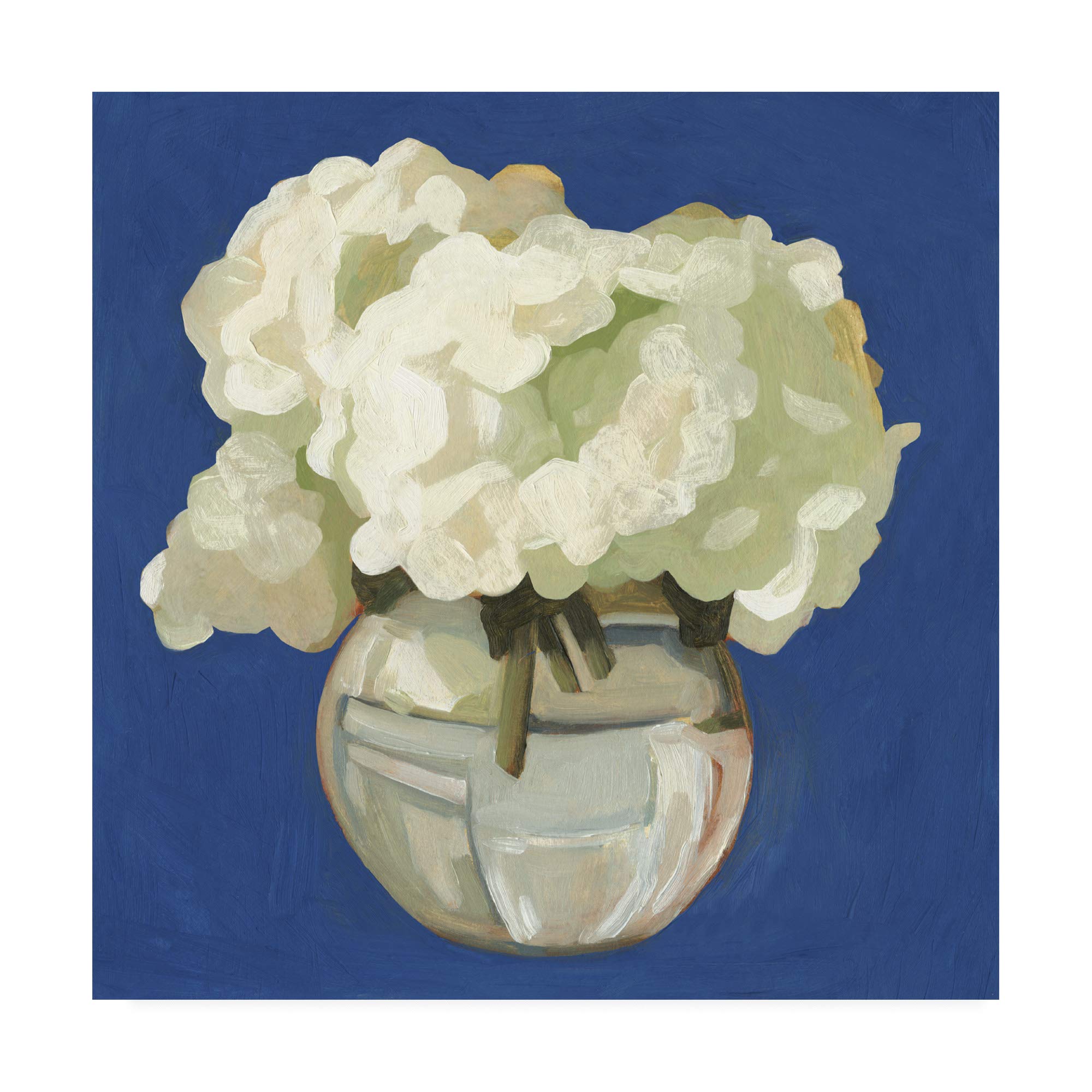 Emma Scarvey White Hydrangeas I Fine Art Print 24x24 - Floral Wall Decor for Living Room, Bedroom & Office