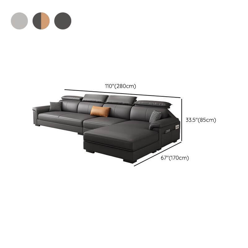 L-Shaped & Straight Sectional Sofa with Right-Hand Facing Chaise, Hidden Support Legs - Perfect for Small Spaces, Apartments & Modern Living Rooms