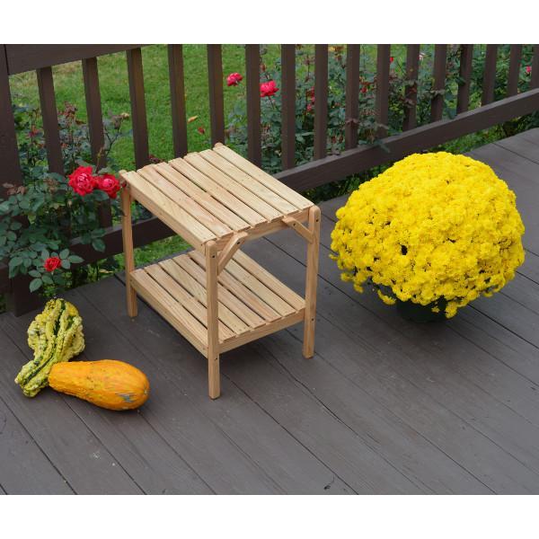 Solid Oak Wood End Table - Rustic Side Table for Living Room, Bedroom, or Office - Handcrafted Wooden Nightstand with Sturdy Construction