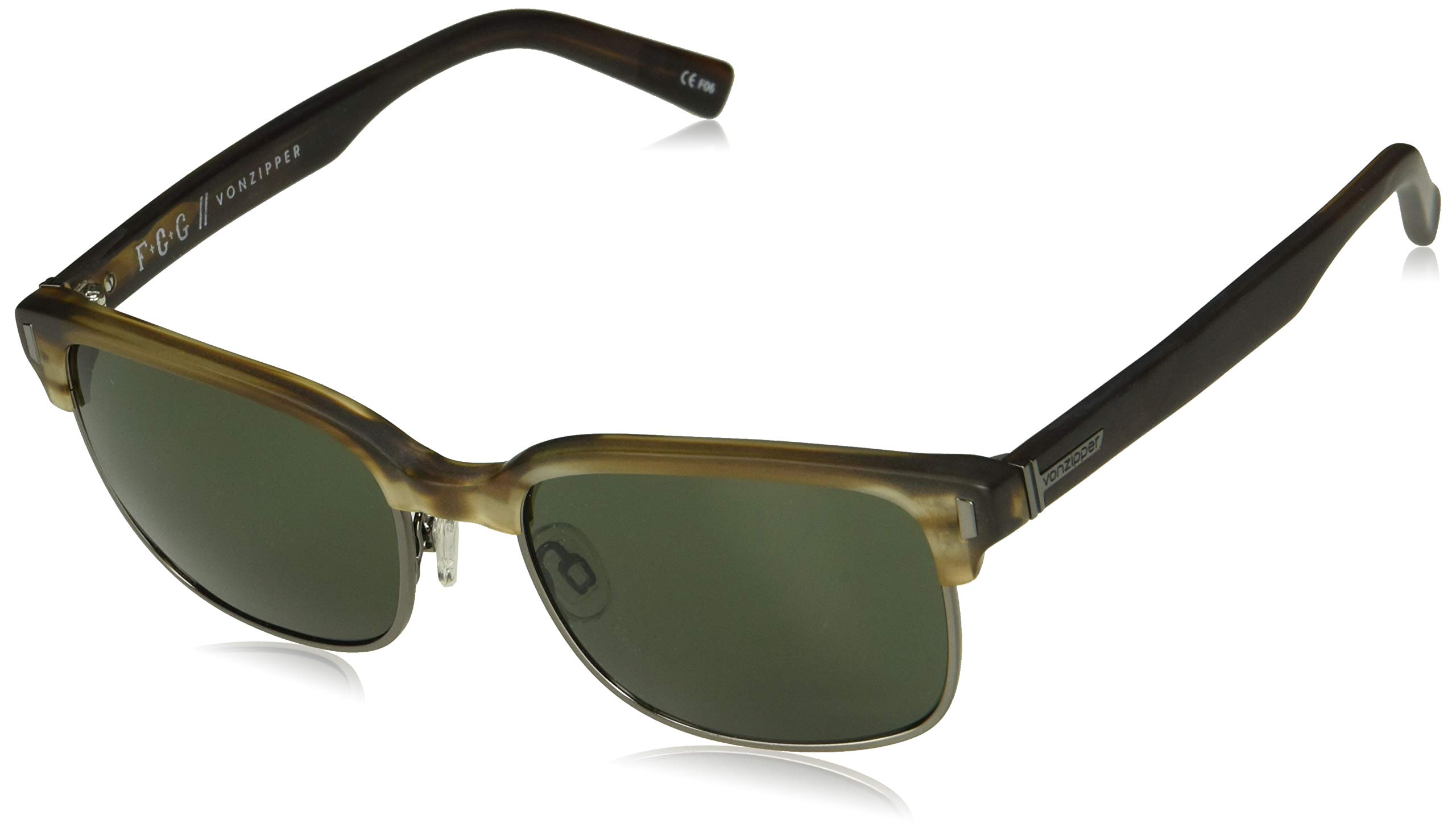 Veezee Von Zipper Mayfield Rectangular Sunglasses for Men & Women - UV Protection Polarized Lenses - Fashionable Outdoor, Driving, Beach & Travel Eyewear