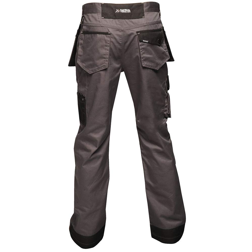 Regatta Men's Incursion Work Trousers 32R Iron Gray - Durable Work Pants for Construction, Landscaping & Outdoor Jobs