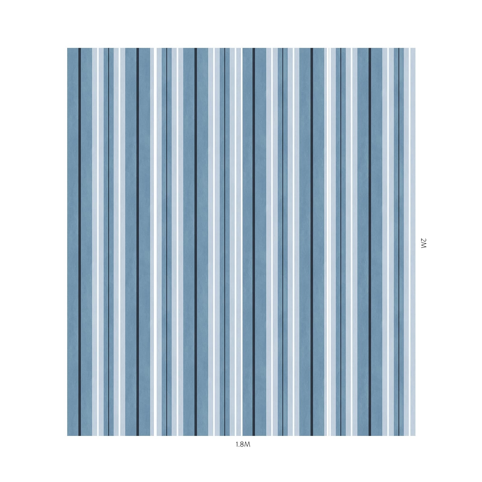 LAURISTON STRIPE Wallpaper - Sky Blue & White Striped Peel and Stick Wallpaper for Bedroom, Living Room, Nursery - Easy to Apply & Removable Self-Adhesive Wallpaper for Home Decor