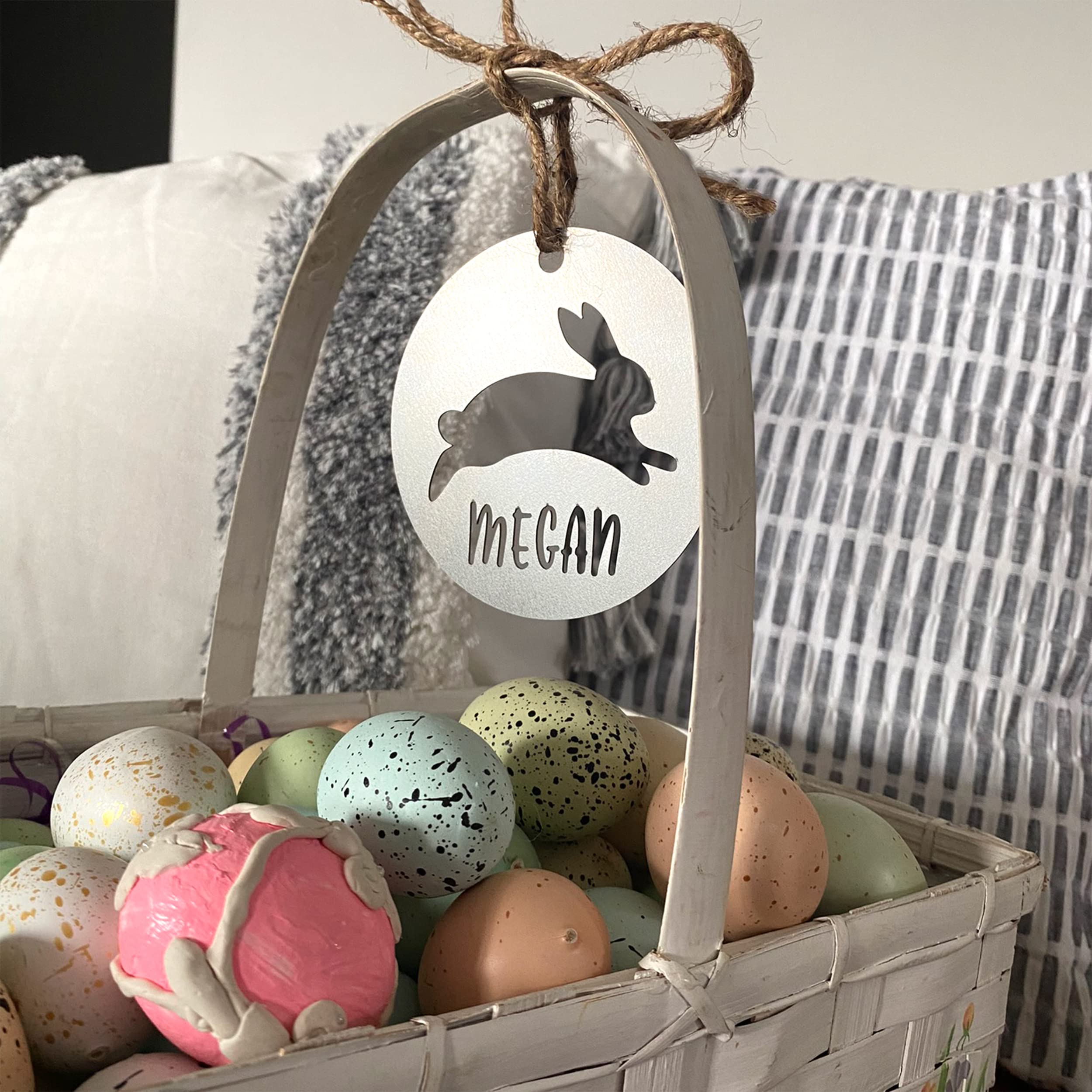 ROCC Rusted Orange Craftworks Easter Basket Tags - Spring Ornaments, Bunny & St. Patrick's Day Gift Tags with String - Personalized Shamrock Decorations, Easter Basket Fillers for Holiday Gifting & Home Decor