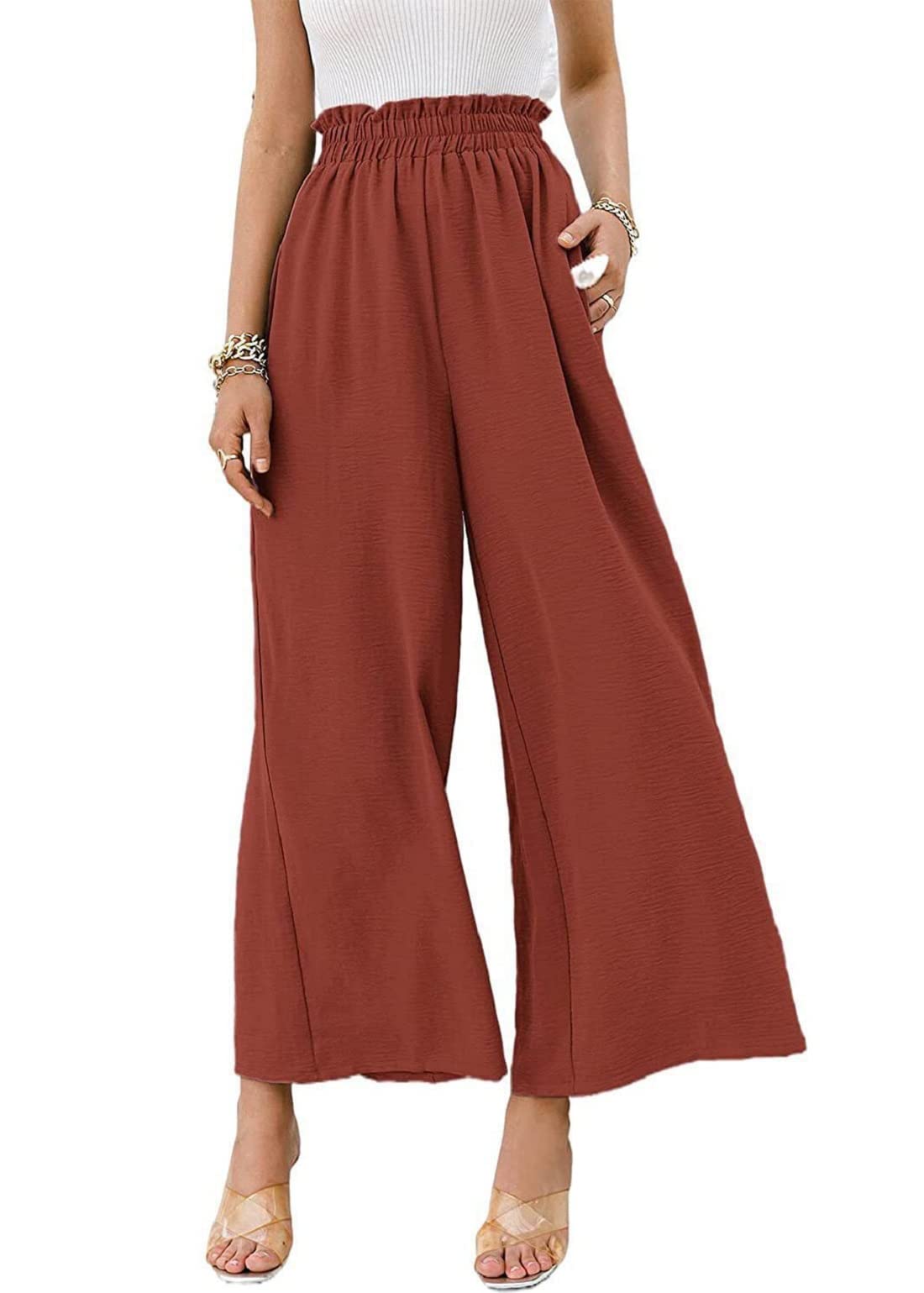 Women's Silk Pants - Y2K Baggy Pants, Linen Pants for Petite, Wide Leg & Capri Cargo Pants | Plus Size Hippie Clothing & Pull-On Jeans | Perfect for Travel, Casual Wear & Boho Fashion