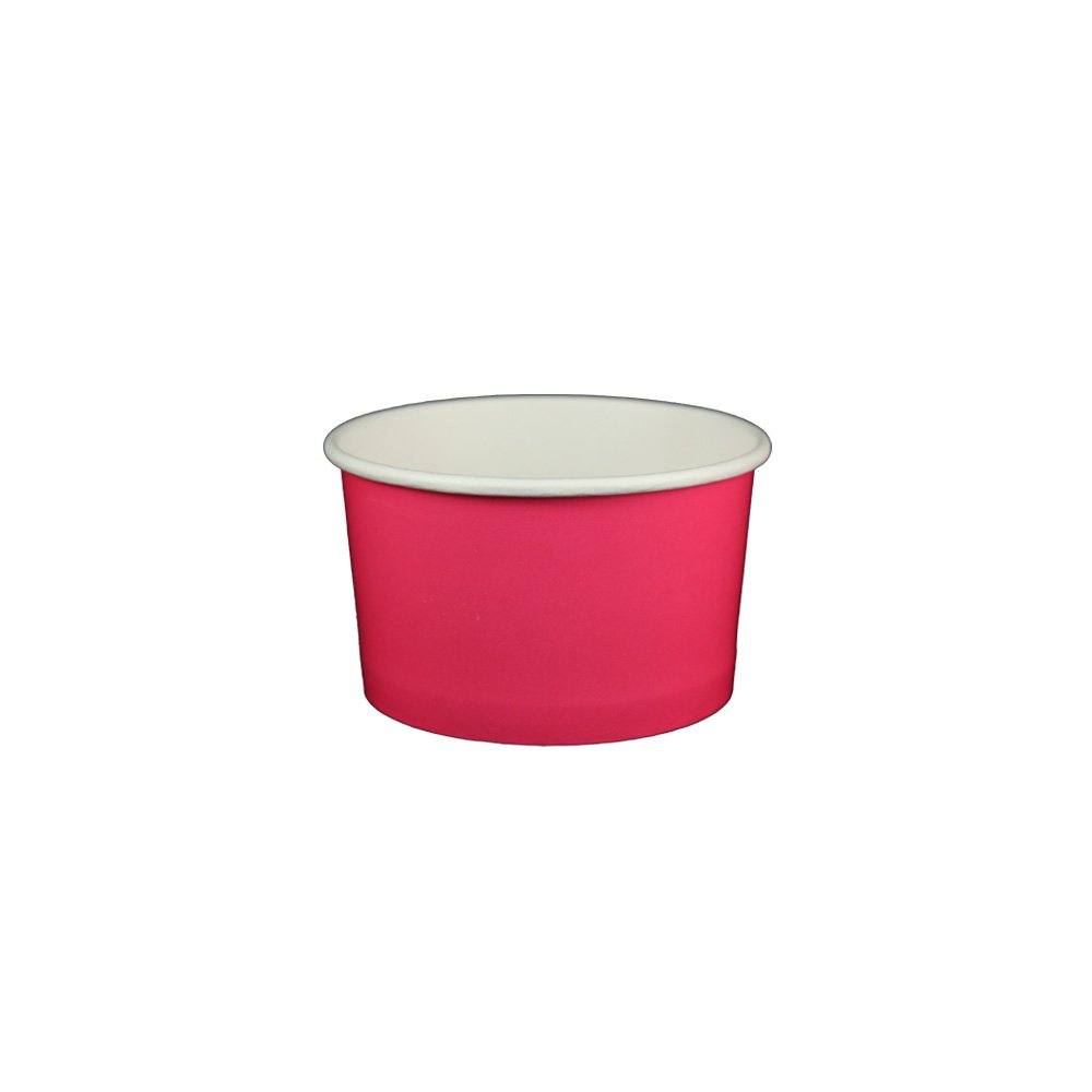 5 oz Disposable Yogurt Paper Cups - 1000 Count Bulk Pack (Pink) - Perfect for Frozen Yogurt, Ice Cream, Desserts & Party Serving