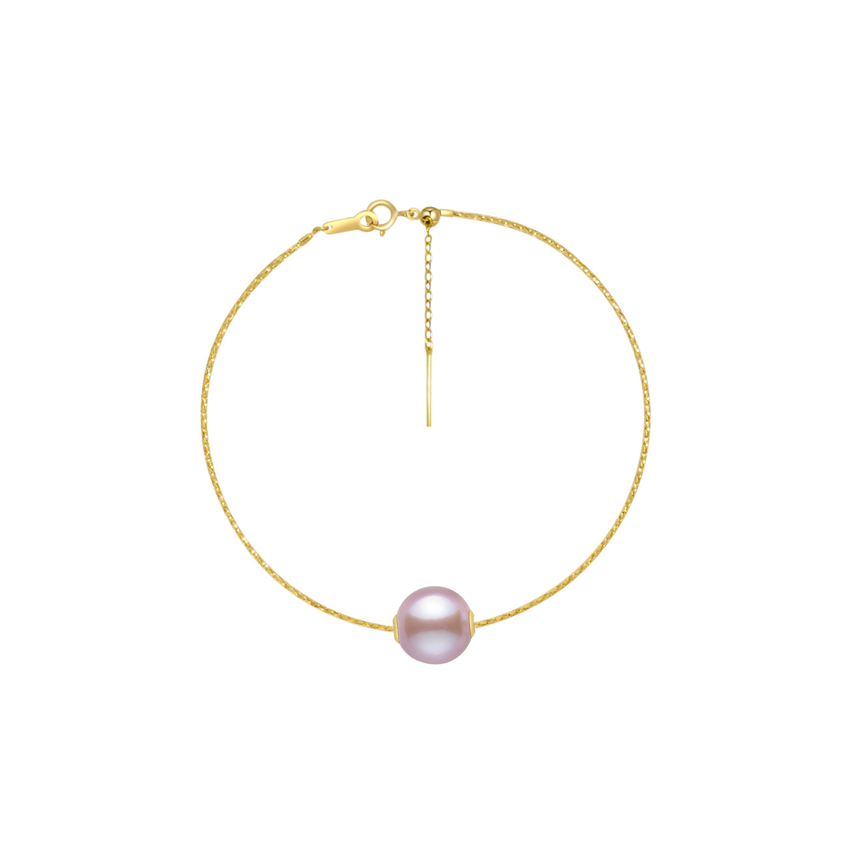 18K Gold Adjustable 8-9MM Pearl Bracelet KB00008 - Elegant Pearl Jewelry for Women, Perfect for Weddings, Parties & Special Occasions