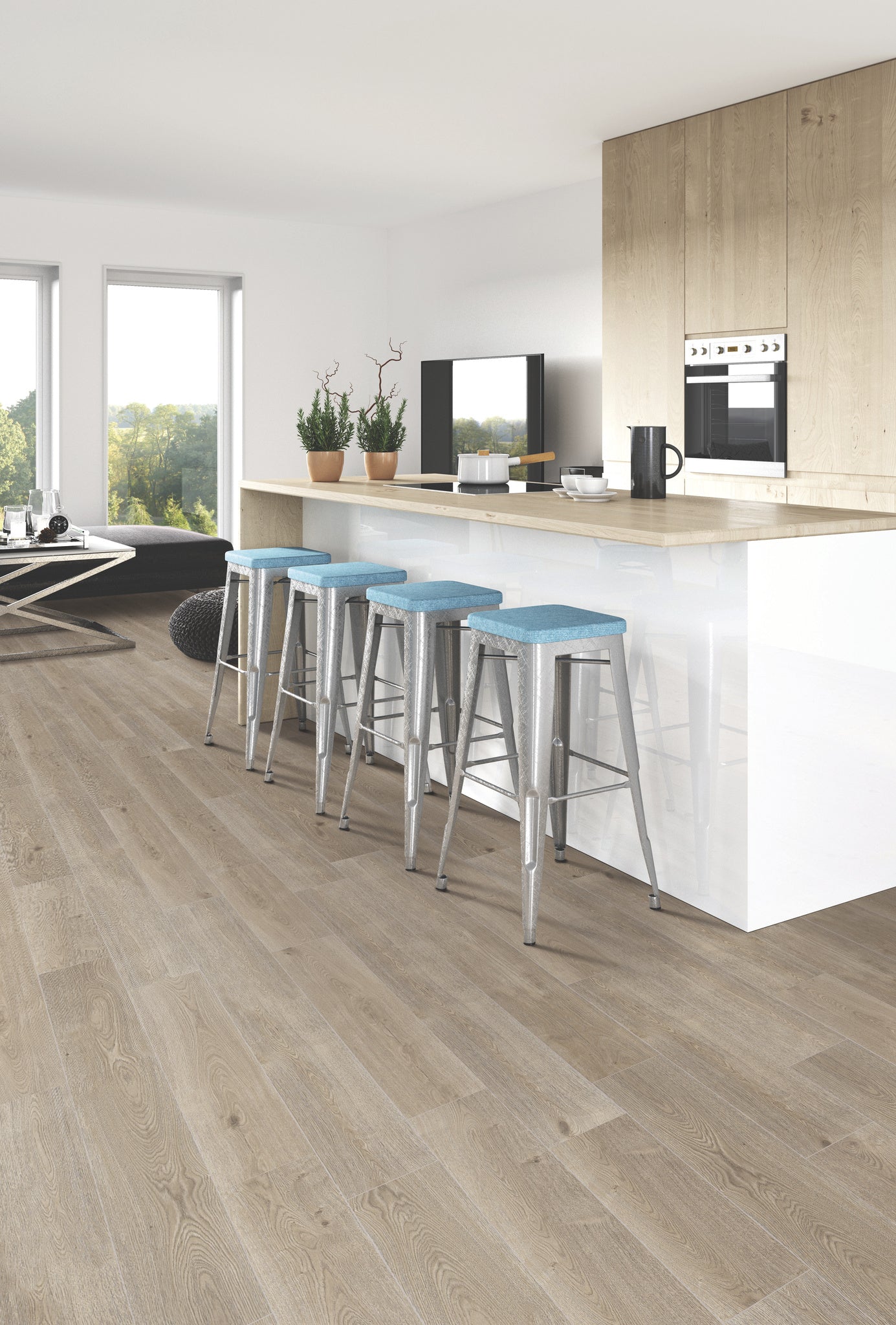 Coretec Scratch-Resistant Luxury Vinyl Plank Flooring - Prescott Oak 9