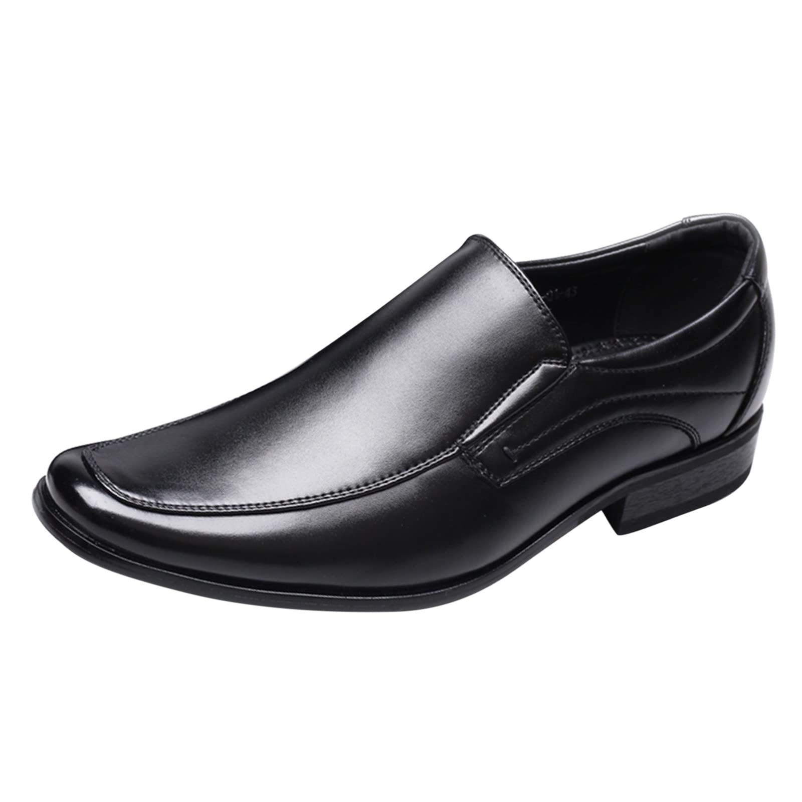 YSJZBS Men's Breathable Slip-On Leather Shoes - Comfortable Business & Casual Non-Slip Work Shoes for Restaurant, Office & Daily Wear