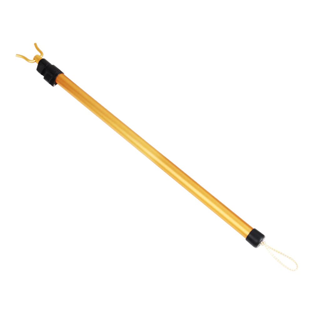 Extendable Telescopic Laundry Pole - Adjustable Metal Clothes Drying Rack for Bathroom, Wardrobe & Kitchen | Space-Saving Closet Organizer | Golden Finish (Perfect for Small Apartments & Tight Spaces)