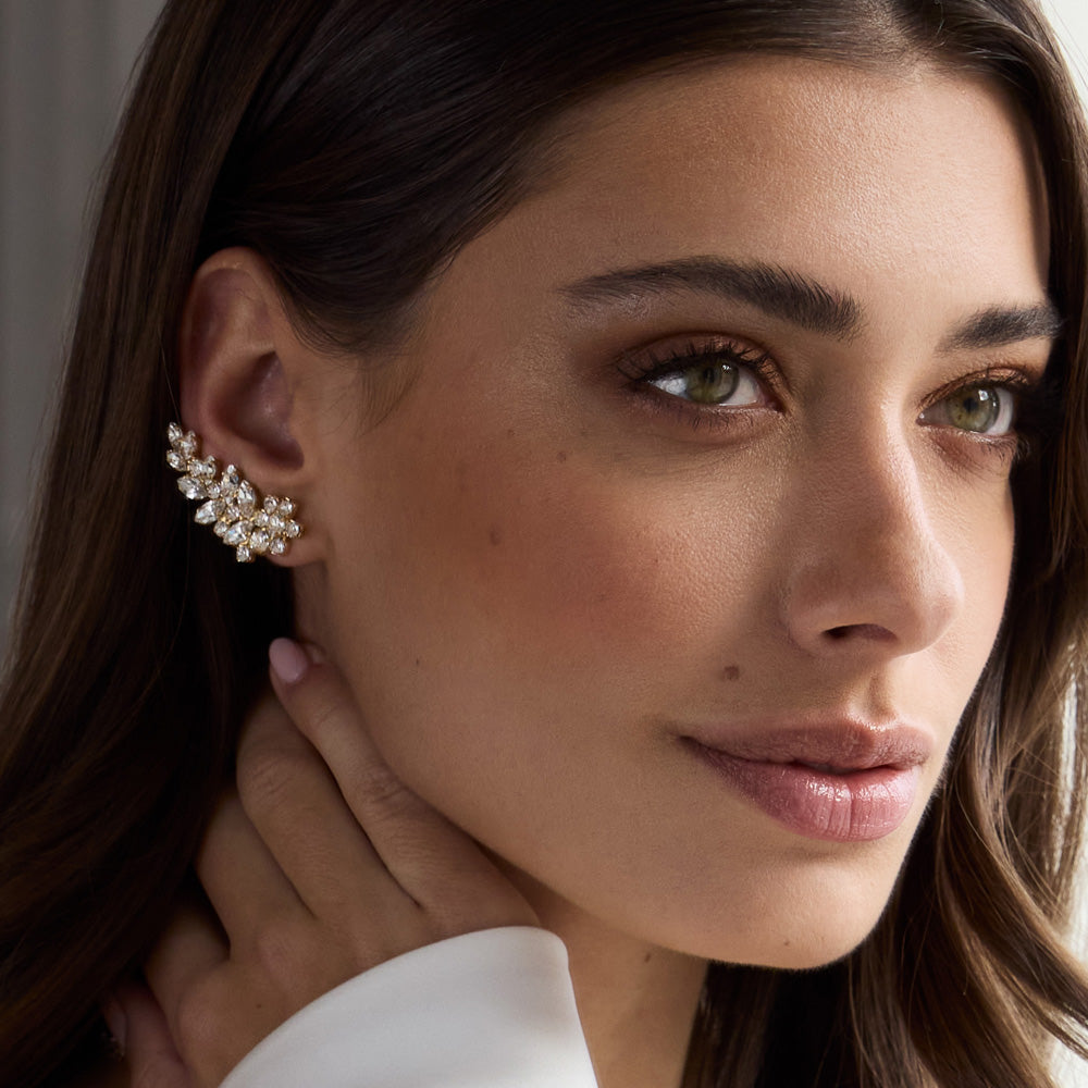 Crystal Stay Together Earrings - Elegant Matching Jewelry for Couples, Best Friends & Sisters - Perfect for Anniversaries, Weddings & Special Occasions