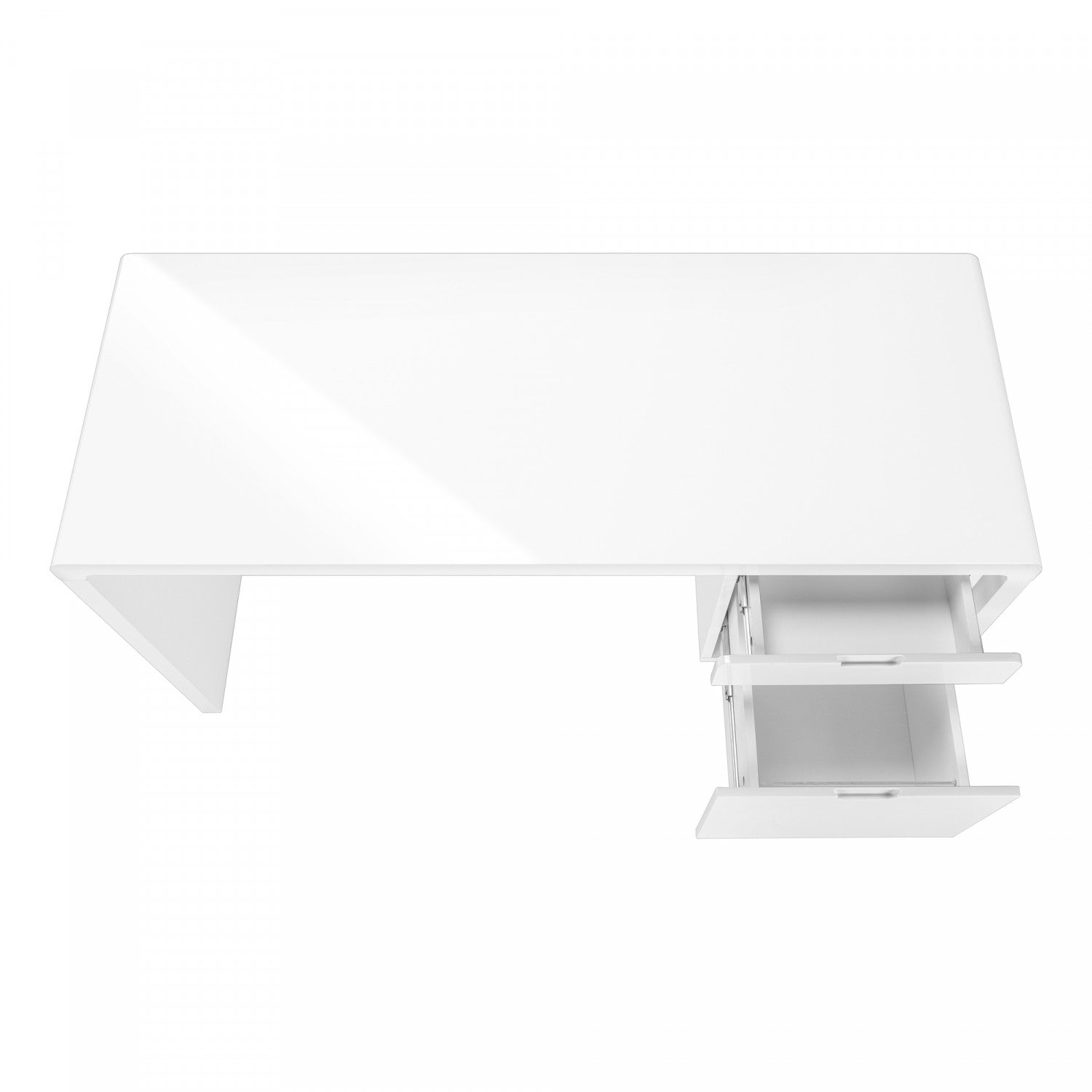 Modern White Office Desk - Ergonomic Study Desk for Home & Office Workspace - Perfect for Remote Work, Gaming & Study