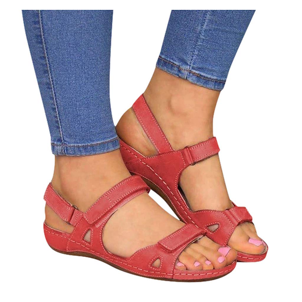 NarZhou Women's T-Strap Sandals - Dressy & Casual Flat Summer Beach Sandals with Open Toe for Travel, Flip Flops | Perfect for Vacation, Walking, and Outdoor Activities