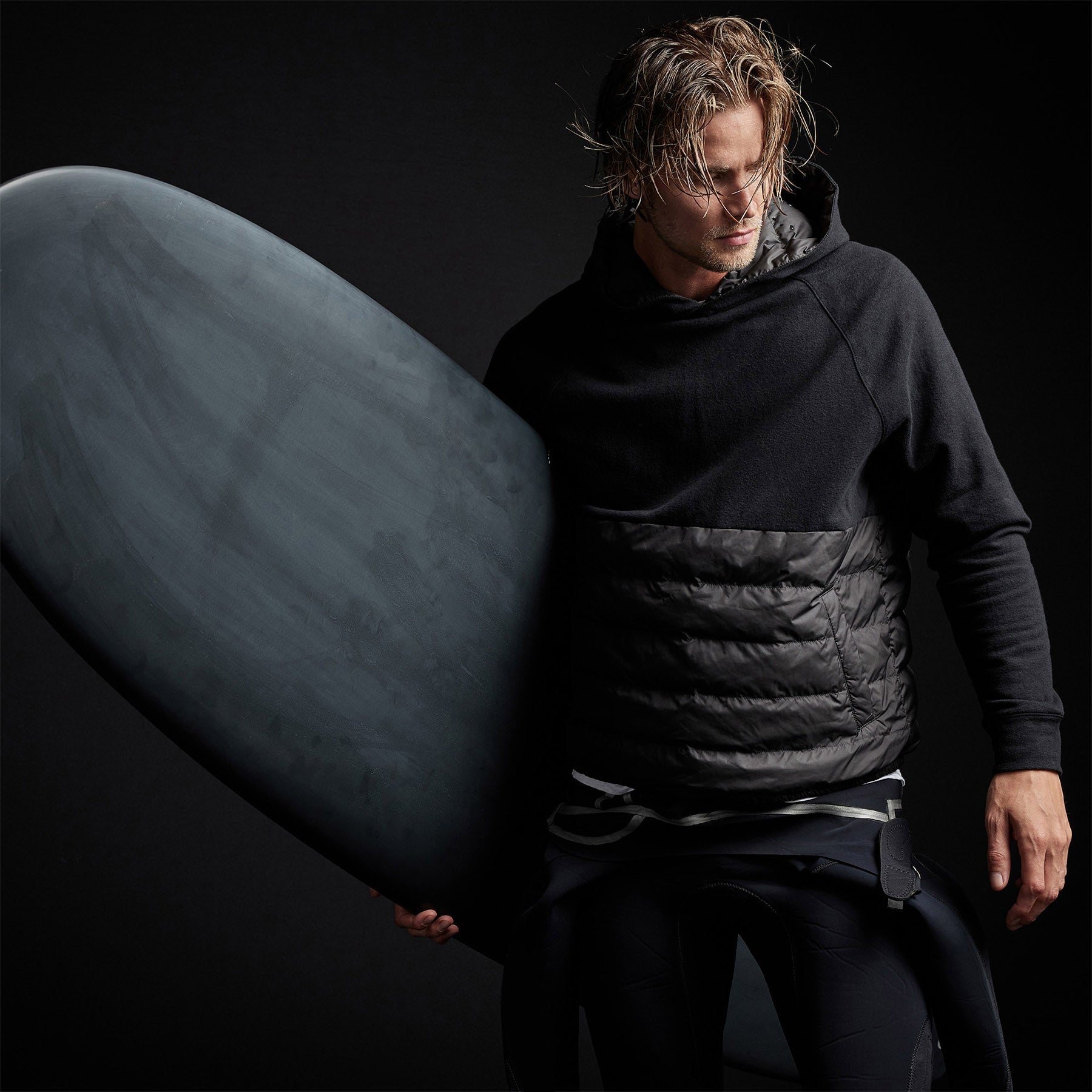 Men's Black Pullover Hooded Jacket - Lightweight & Comfortable for Outdoor Activities & Casual Wear