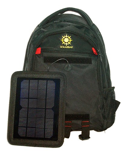 Solar Powered Backpack with 12k mAh Battery - Portable Charging for Phones & Devices, Black & Blue Hiking Backpack - Perfect for Outdoor Adventures, Travel & Emergency Power Supply