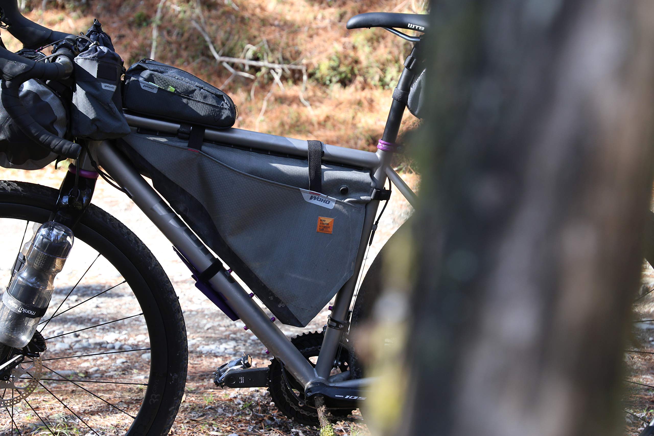 WOHO Xtouring Bikepacking Full Frame Bag - Waterproof Bike Storage for Mountain & Road Cycling - Perfect for Adventure Travel & Commuting (Iron Grey)