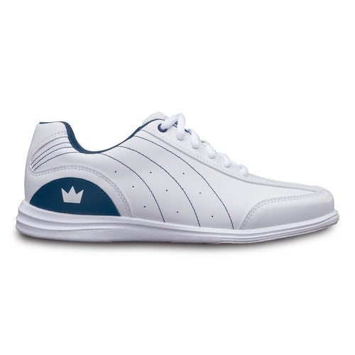 Brunswick Mystic Women’s Bowling Shoes - White & Navy - Comfortable & Lightweight for League Play & Casual Bowling