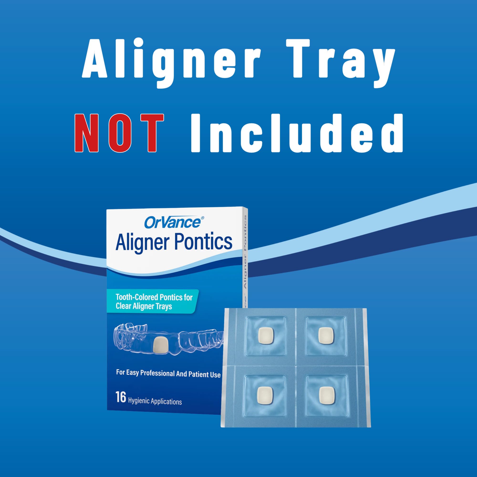 Aligner Pontics - 16 Count Temporary Tooth Replacement for Invisalign & Retainers | Perfect for Orthodontic Treatment & Smile Confidence | Ideal for Gaps During Dental Procedures