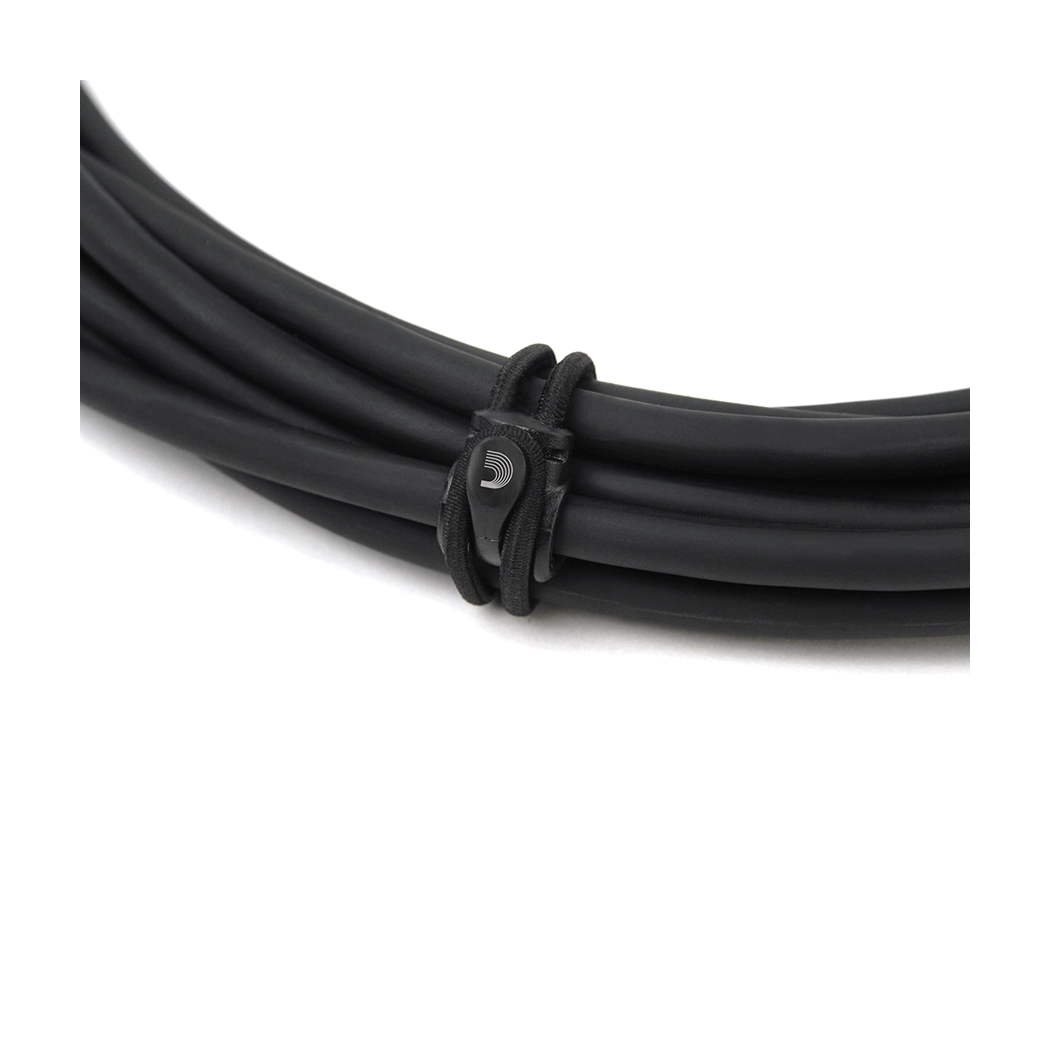 D'Addario PW ECT 10 Elastic Cable Ties - 10 Pack | Reusable Cord Organizers for Home, Office & Studio | Perfect for Wires, Headphones & Cables
