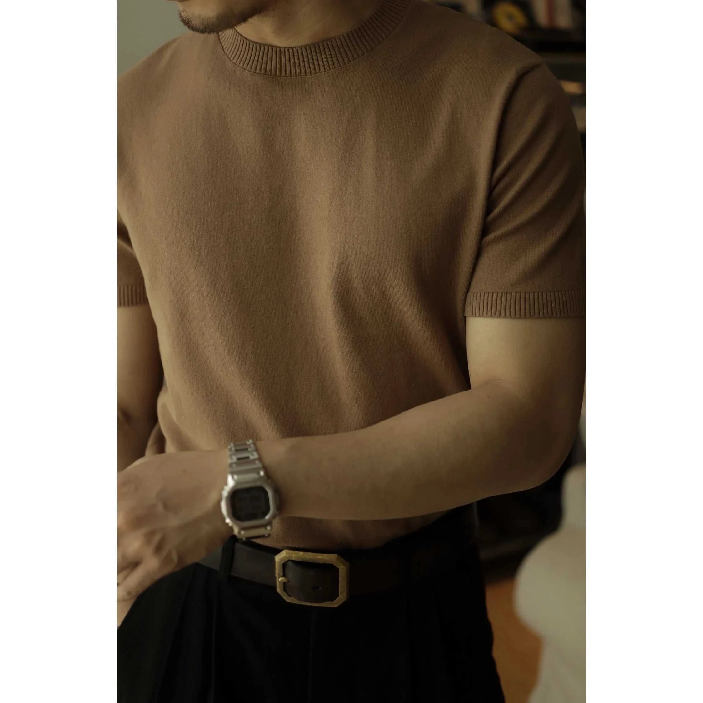 Premium Cotton Business Casual T-Shirt for Men - Breathable Summer Office Wear - Ideal for Work, Meetings & Smart Casual Outfits