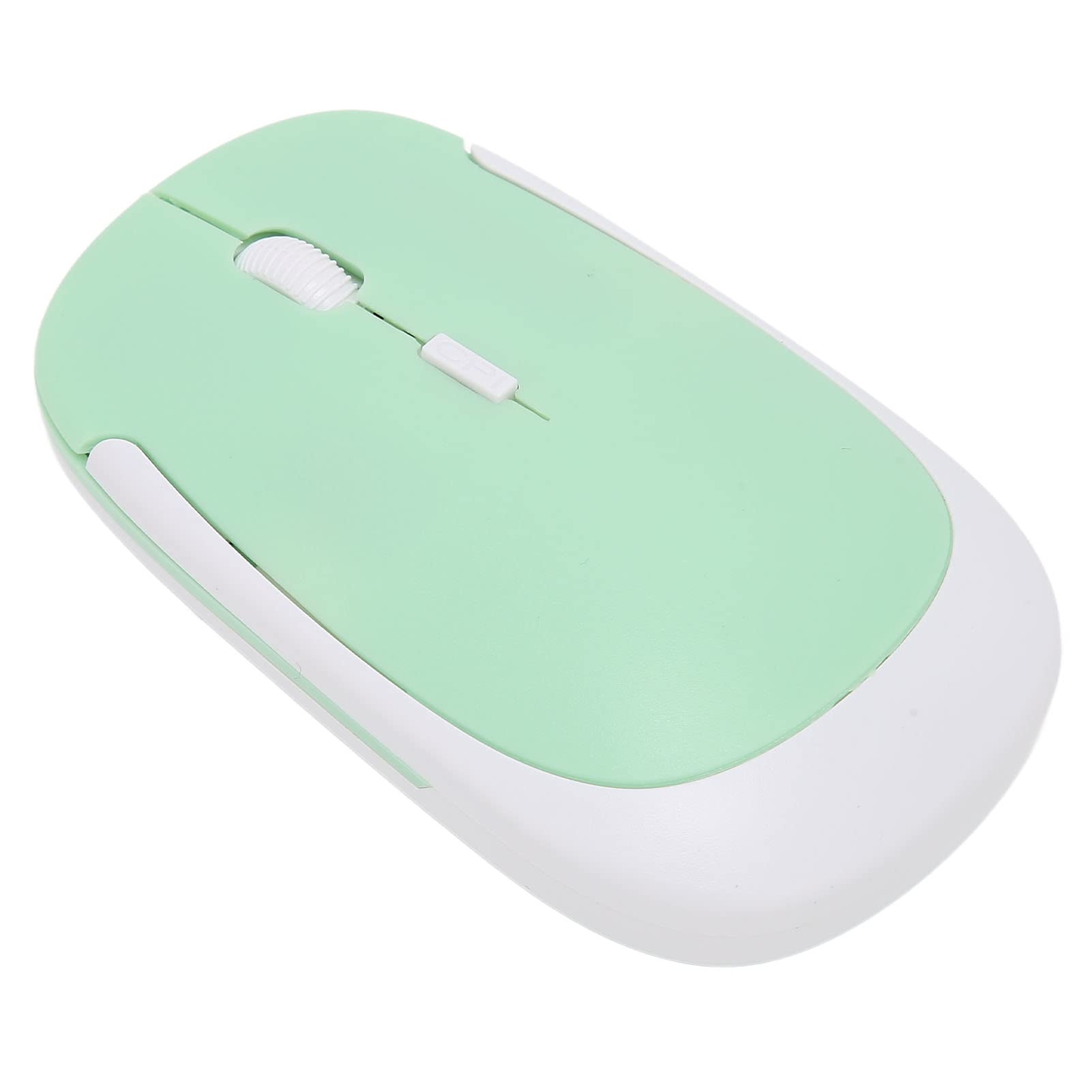 Wireless Mouse 1600DPI Adjustable Ergonomic Gaming Mouse with USB Receiver for Laptop PC - Portable, Cute Green Design for Office, Home & Gaming Use