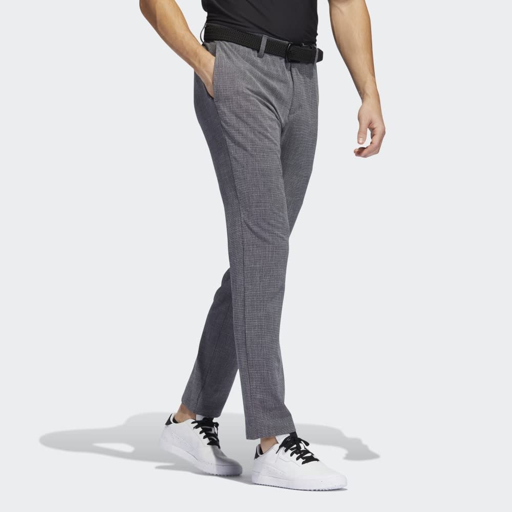 Adidas Men's Crosshatch Golf Pants - Lightweight Stretch Performance Trousers for Golfing & Casual Wear | Perfect for Golf Course, Office & Outdoor Activities