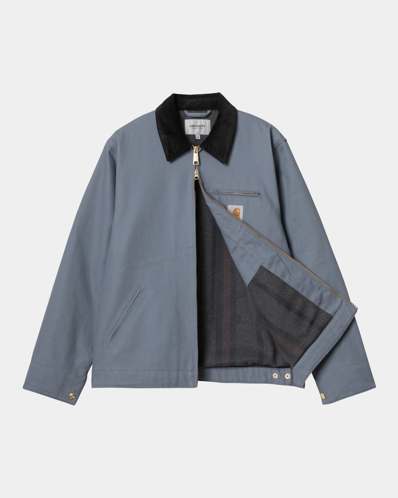 Detroit Winter Jacket for Men & Women | Dove Grey & Black Heavyweight Denim Coat - Warm, Durable, Stylish for Cold Weather & Outdoor Activities