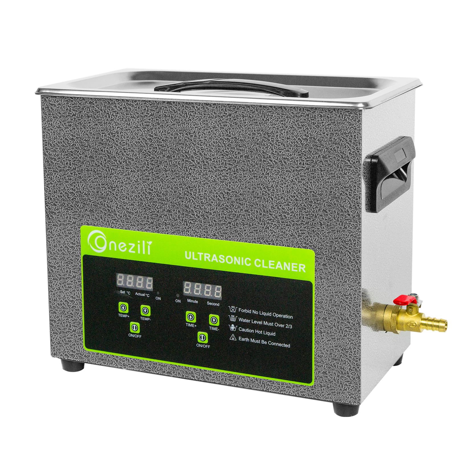 ONEZILI 6L Ultrasonic Cleaner with Heater & Timer - 180W Powerful Deep Cleaning for Jewelry, Tools, Carburetors | 1.6 Gallon Capacity | Ideal for Home, Workshop & Professional Use