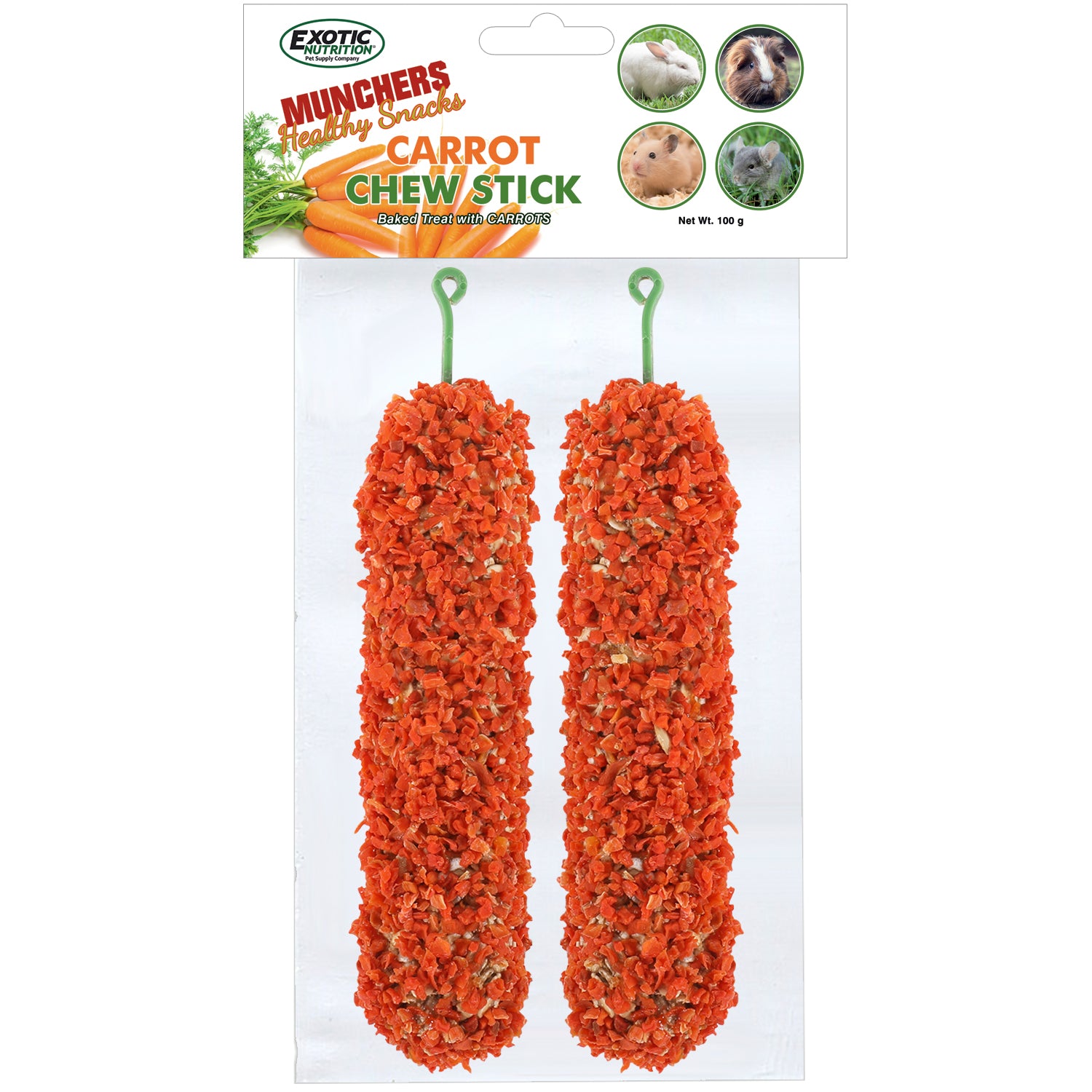 Natural Dog Chew Sticks with Carrot - Healthy Dental Treats for Puppies & Adult Dogs - Perfect for Teething, Training & Anxiety Relief