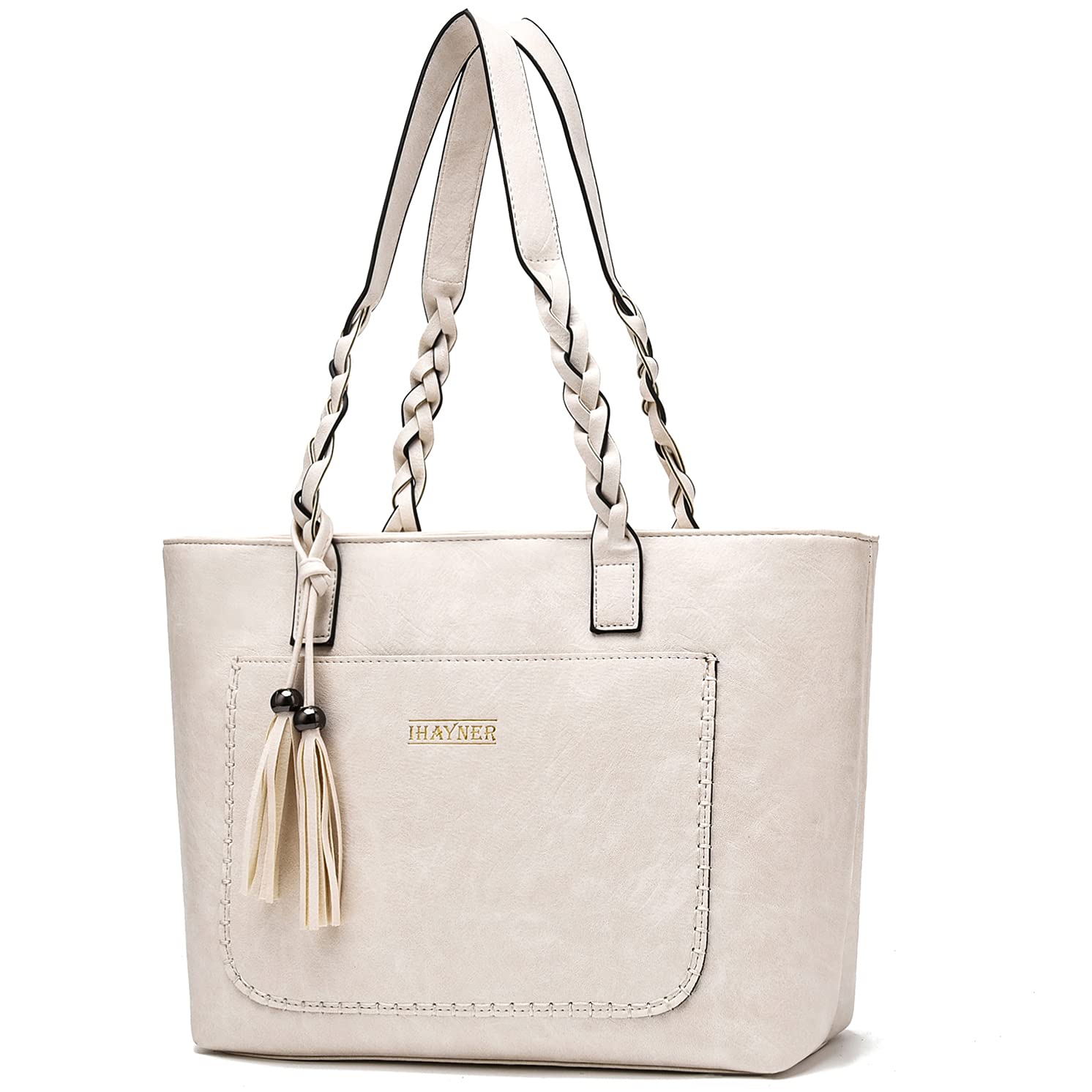 Vintage Women's Tote Bag - Retro Shoulder Bag Purse with Zipper Closure, Waterproof Travel Handbag with Tassel | Perfect for Work, Shopping & Weekend Getaways