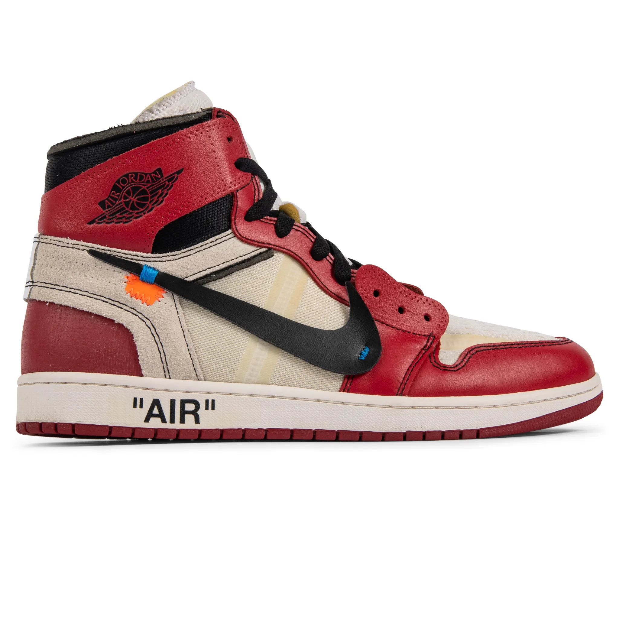 Authentic Pre-Owned Air Jordan 1 x Off-White Retro High OG Chicago Sneakers - Vintage Streetwear for Collectors & Basketball Fans - Perfect for Urban Fashion, Sneakerhead Collections & Retro Sports Style
