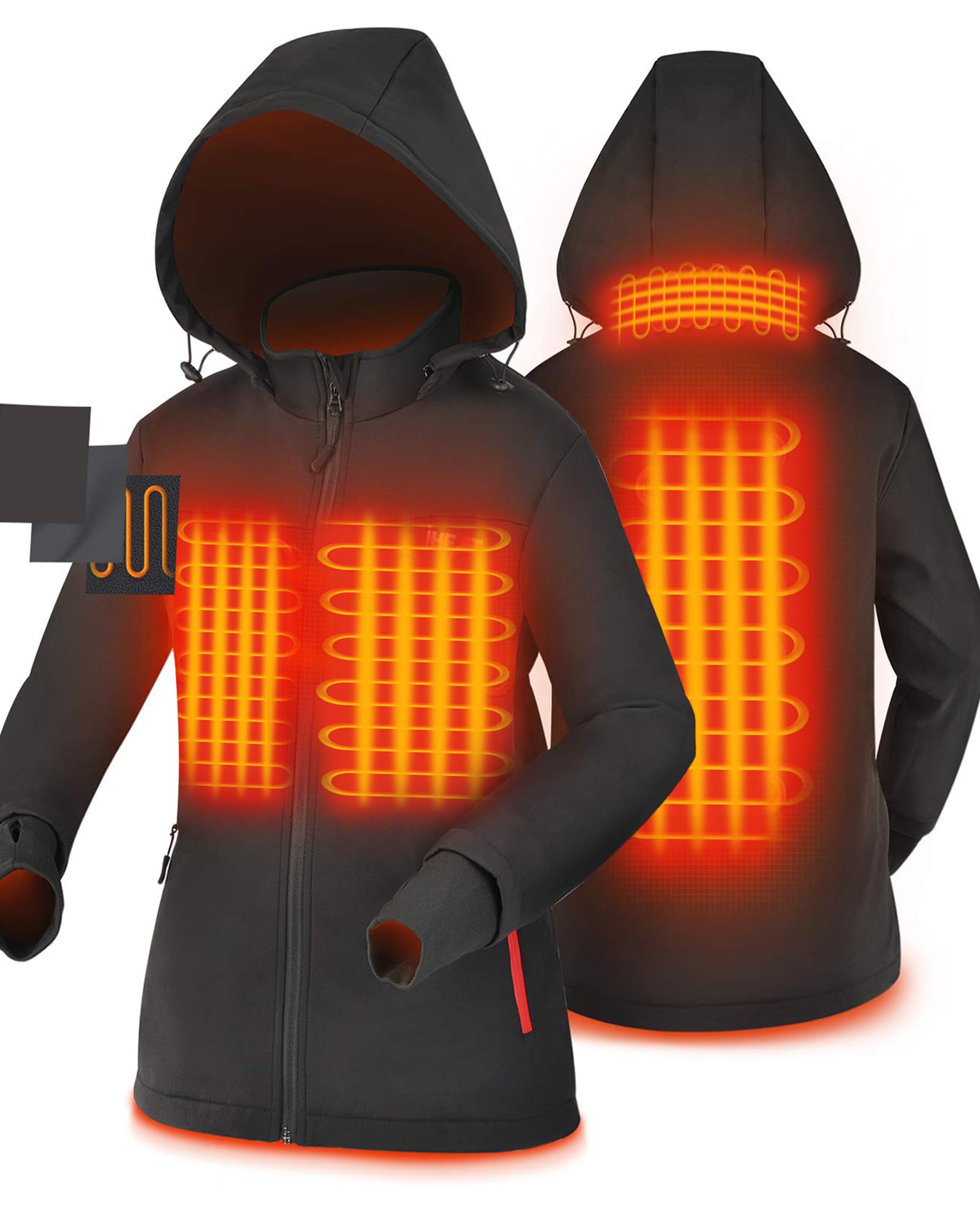 Women's Heated Jacket with 14400mAh Battery - Slim Fit Winter Coat for Outdoor Activities, Skiing, Hiking & Cold Weather
