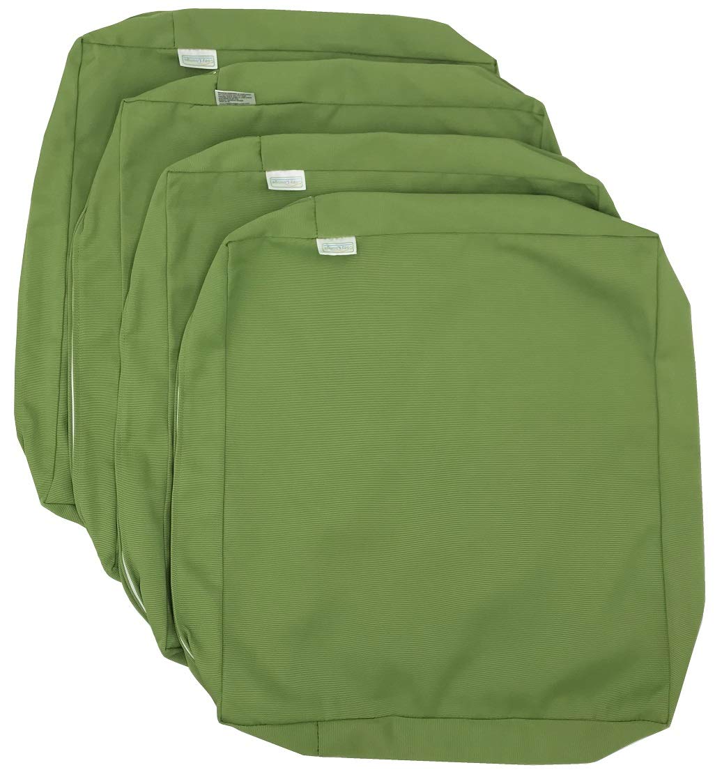 Waterproof UV-Resistant Patio Chair Cushion Covers - 22x22x4 Inches, Set of 4 - Pistachio Green - Indoor/Outdoor Use for Deck, Poolside & Garden Furniture