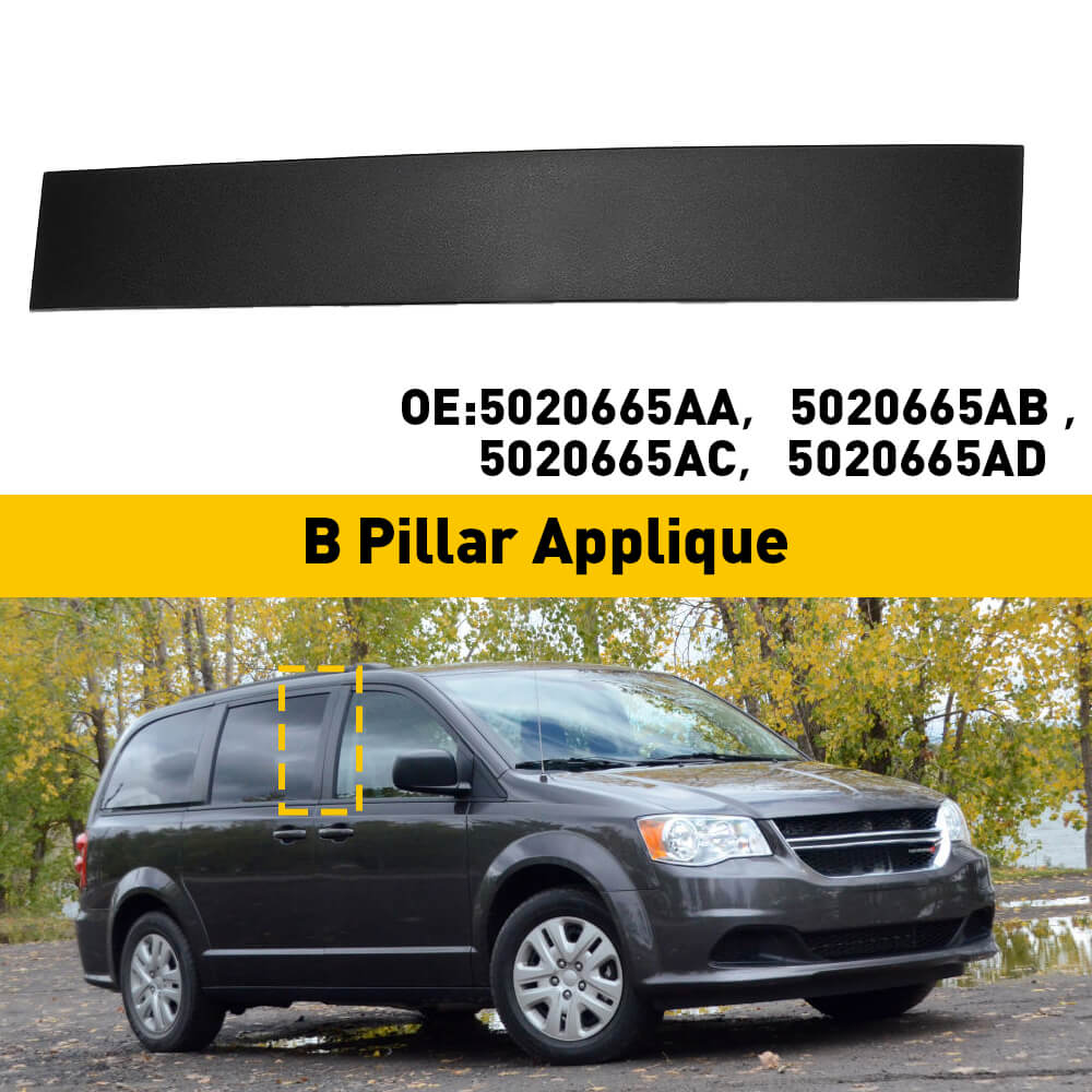 B Pillar Door Pillar Trim Compatible with 2008-2020 Dodge Grand Caravan & 2008-2016 Chrysler Town & Country - Durable Exterior Car Accessory for Enhanced Vehicle Protection and Style