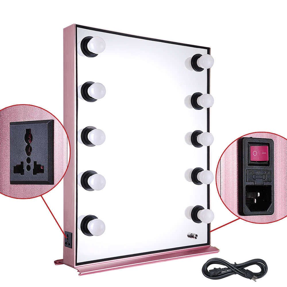 TheLAShop Hollywood Vanity Mirror with LED Lights - 26x20 Inches, Adjustable Brightness Dimmable for Makeup, Dressing Room & Photography Studio Lighting