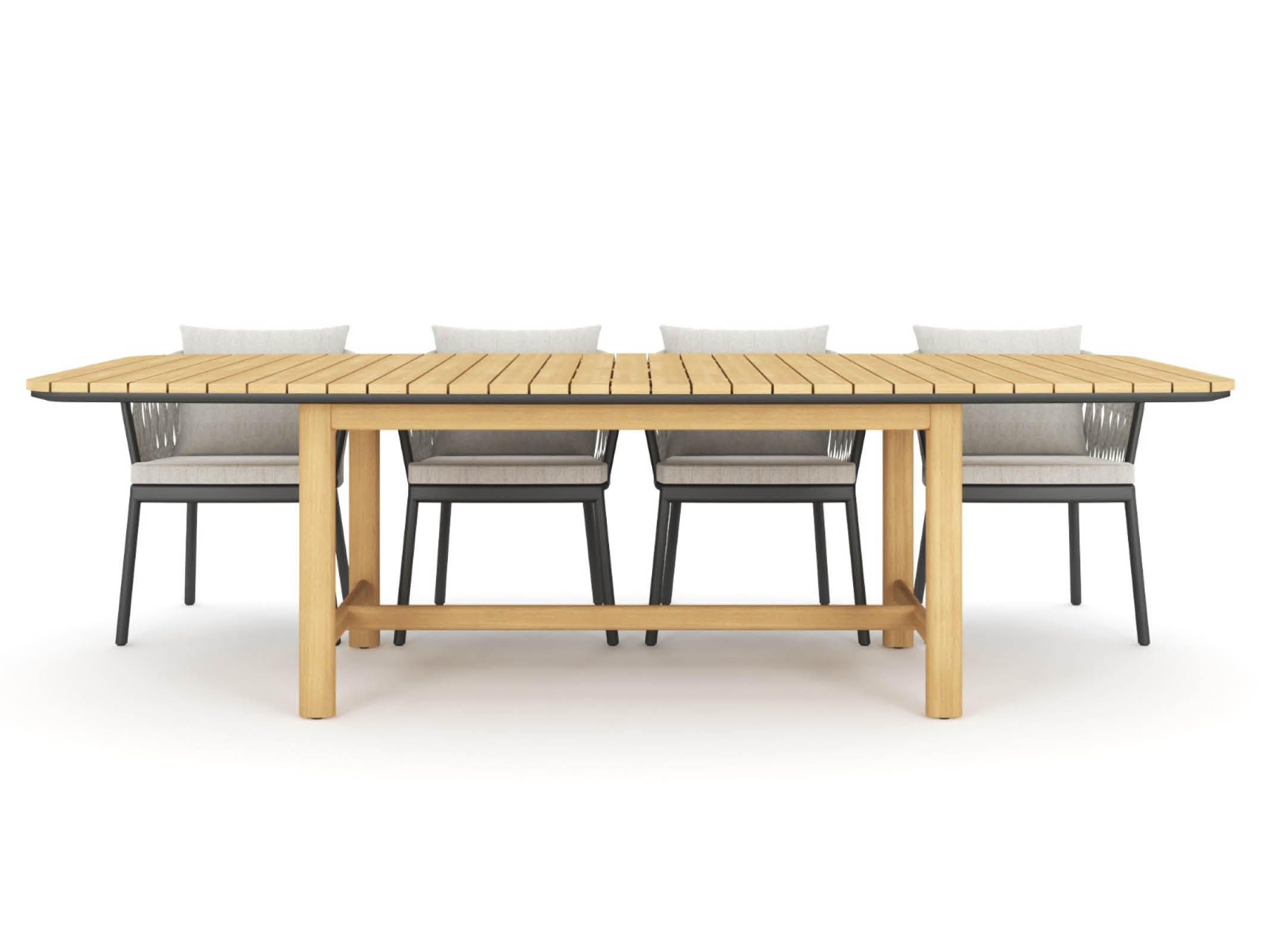 Stylish Curved Teak Dining Table - Modern Round Wooden Table for Kitchen, Dining Room & Outdoor Patio - Perfect for Family Gatherings & Dinner Parties
