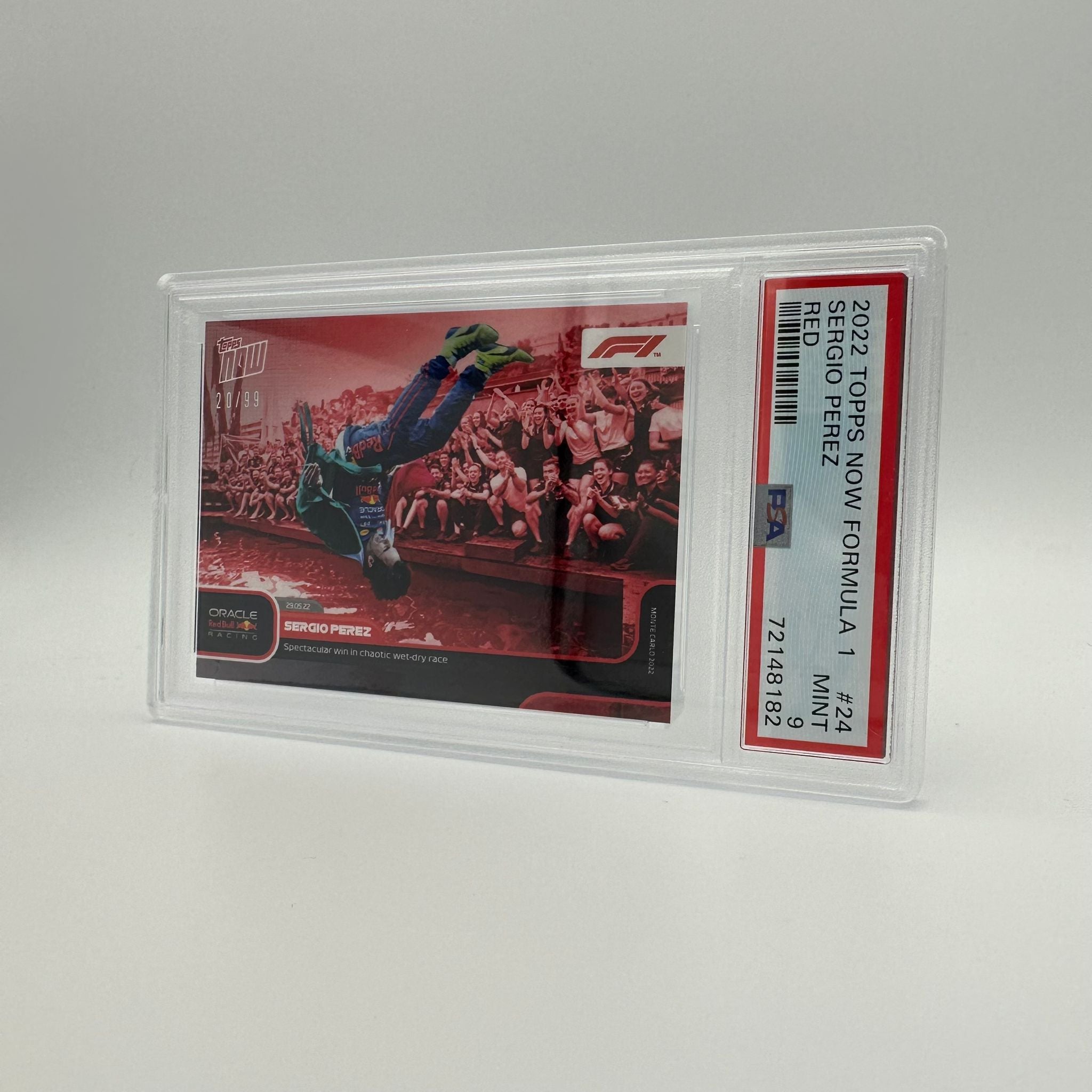 PSA 9 Graded 2020 #24 Sergio Perez F1 Racing Card - Commemorates Spectacular Wet-Dry Race Win | Perfect for F1 Collectors, Sports Memorabilia Fans & Racing Enthusiasts