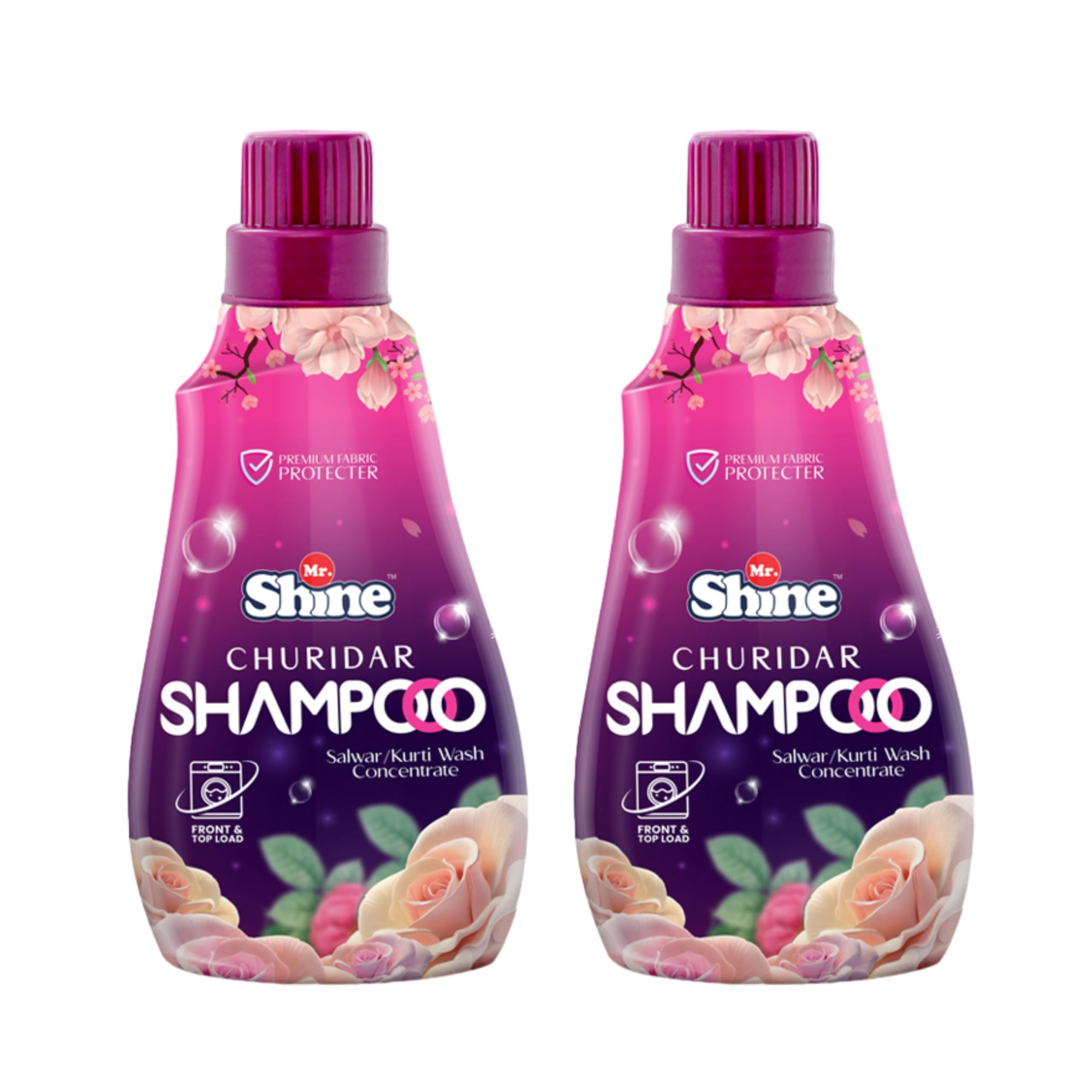 Mr Shine Churidar Shampoo 500ml - Professional Laundry Detergent for Color & Fabric Care with Fragrance (Pack of 2) | Gentle Wash for Delicate Clothes, Sarees & Ethnic Wear at Home or Laundry Business
