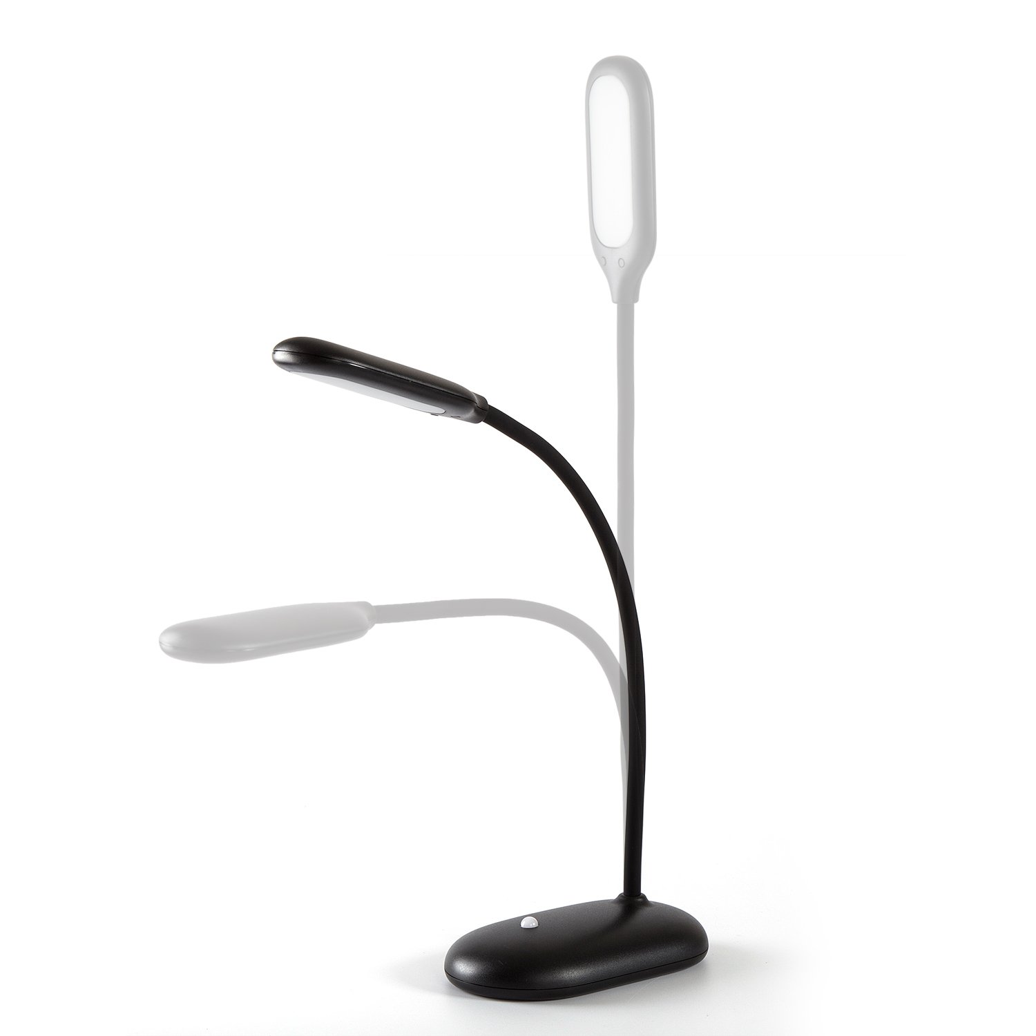 TL-06 Adjustable LED Desk Lamp with Gooseneck - USB Rechargeable, Dimmable Natural Light for Home Office, Reading & Study | Portable Bedside Table Lamp (Black) | Perfect for Night Reading, Home Office Work & Dorm Room Lighting