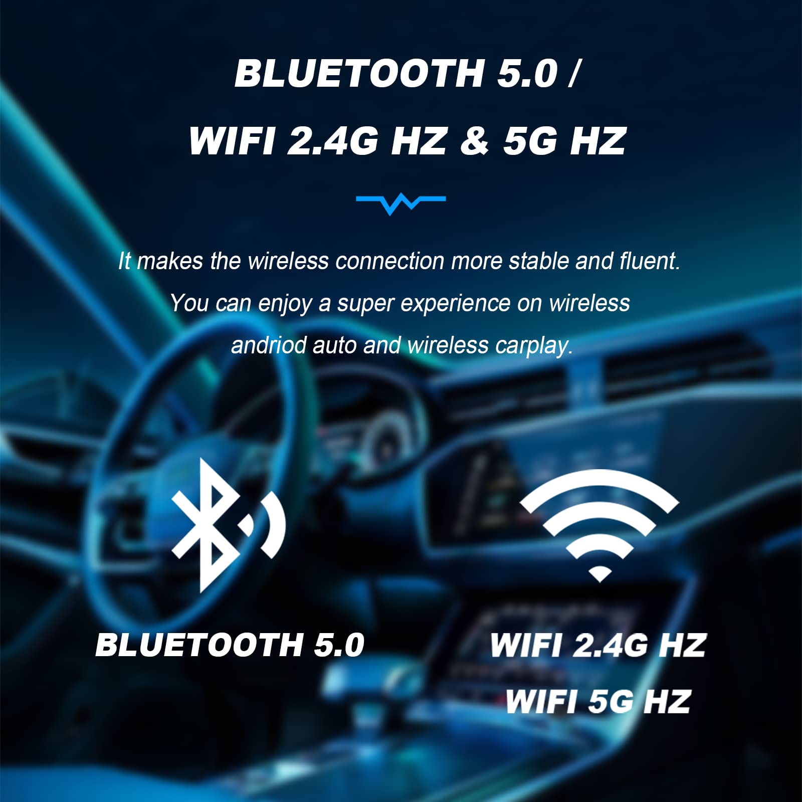EZoneTronics Wireless CarPlay Adapter for Factory Wired Cars - Convert to Wireless CarPlay & Android Auto, Quad Core 2+32GB Android 11 Multimedia Player | Seamless Connectivity for BMW, Mercedes, Audi & More | Perfect for Commuting, Road Trips & Hands-Free Driving