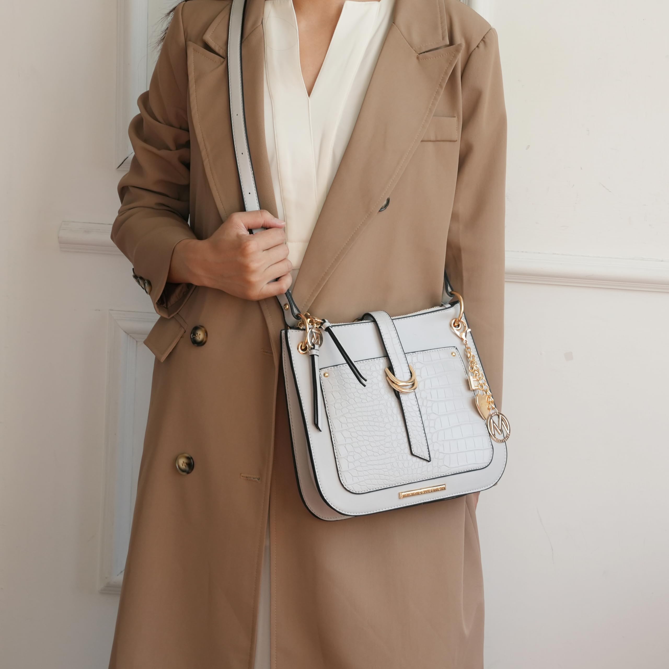MKF Collection Women's Vegan Leather Crossbody Bag - Small Shoulder Handbag Purse by Mia K | Perfect for Work, Travel & Everyday Use