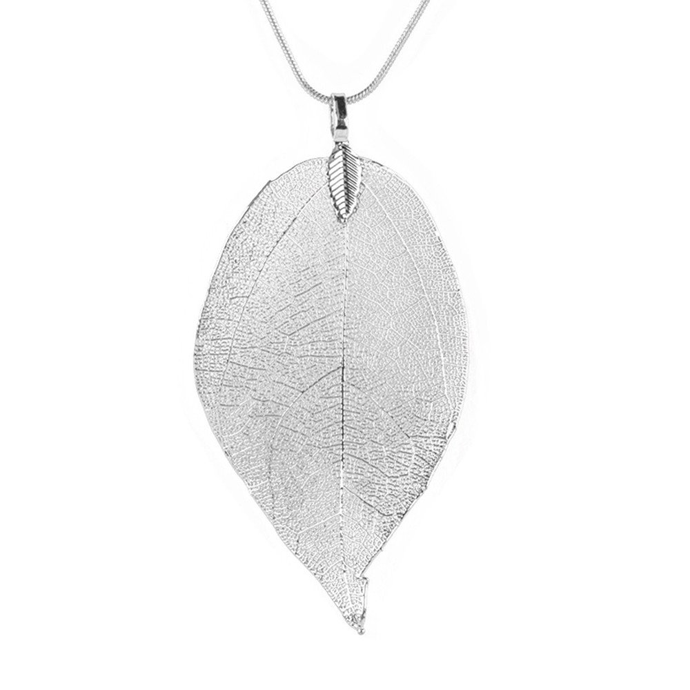 Elegant Leaf Pendant Layering Necklace for Women - Gold Chain Sweater Necklace Set - Perfect for Layering, Everyday Wear & Special Occasions