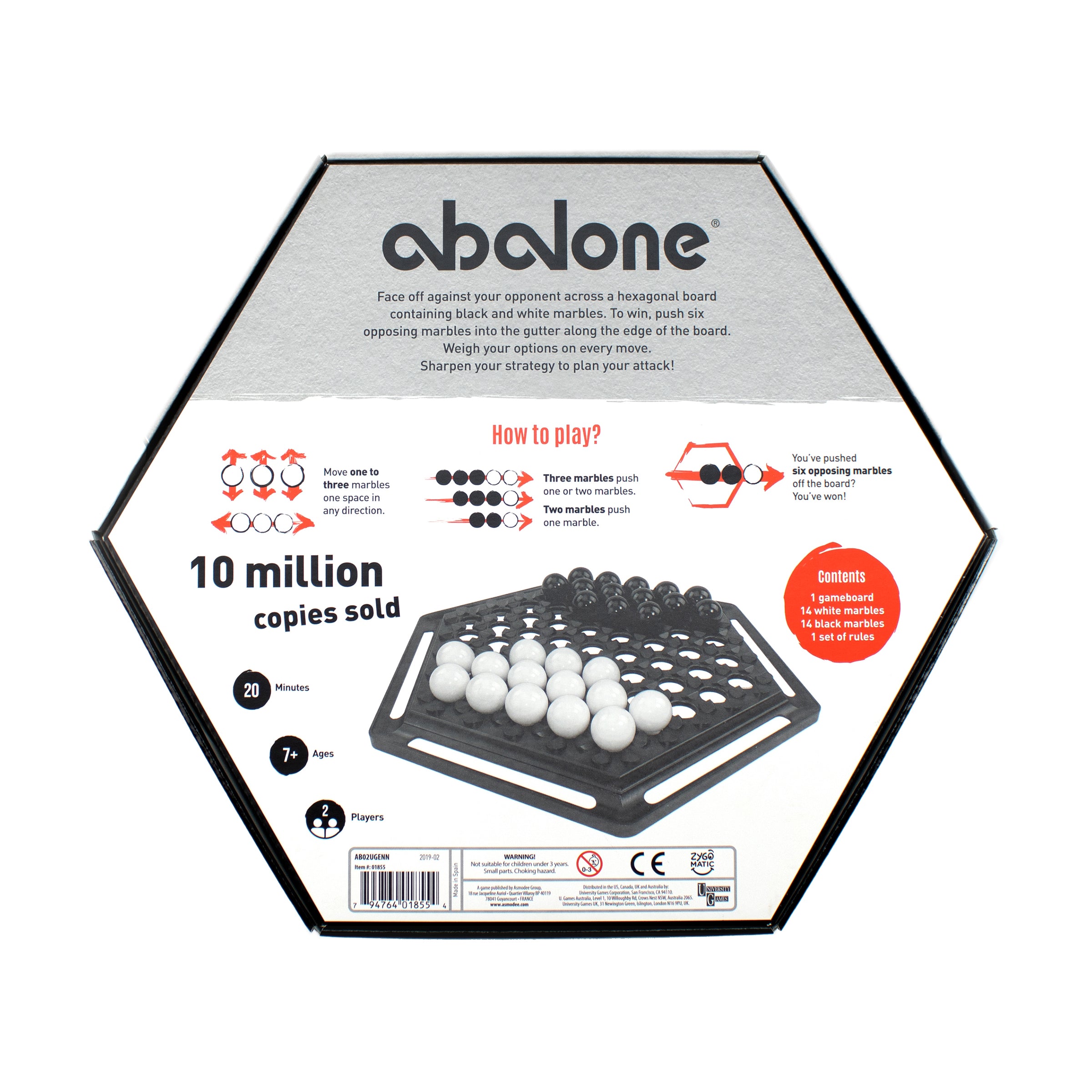 Premium Handmade Oak Abalone Classic Strategy Board Game - Perfect for Family Game Nights & Brain Training Activities