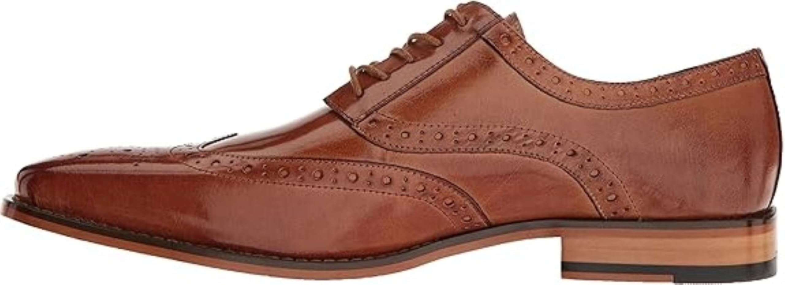STACY ADAMS Men's Tinsley Wingtip Oxford Dress Shoes - Classic Business Formal & Wedding Shoes for Men - Comfortable Leather Lace-Up Dress Shoes for Office, Interviews & Special Occasions