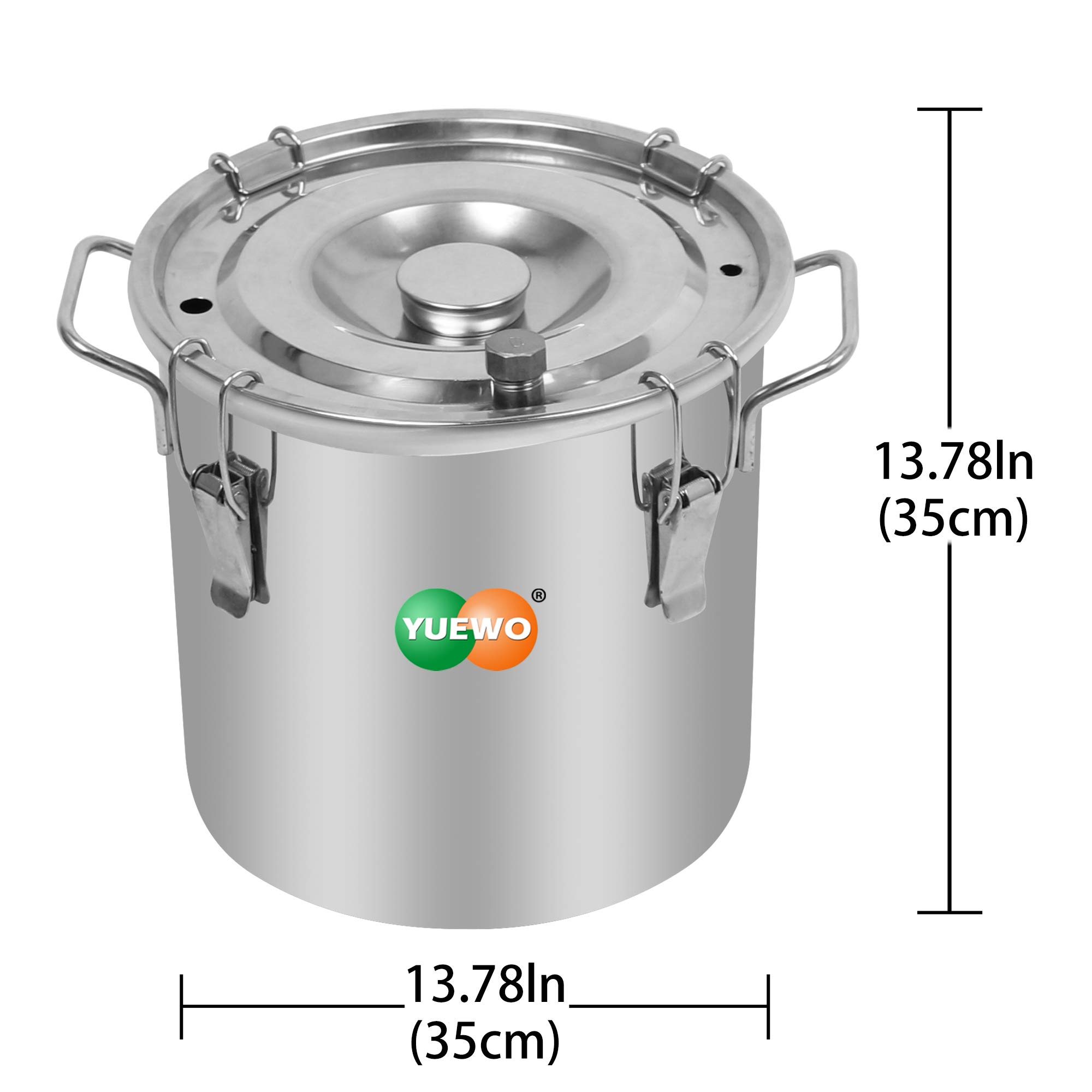 YUEWO 8 Gallon (30L) Stainless Steel Alcohol Still - 3 Pot DIY Home Distiller Kit for Whiskey, Vodka & Moonshine | Perfect for Home Brewing, Craft Distilling & Small Batch Spirits