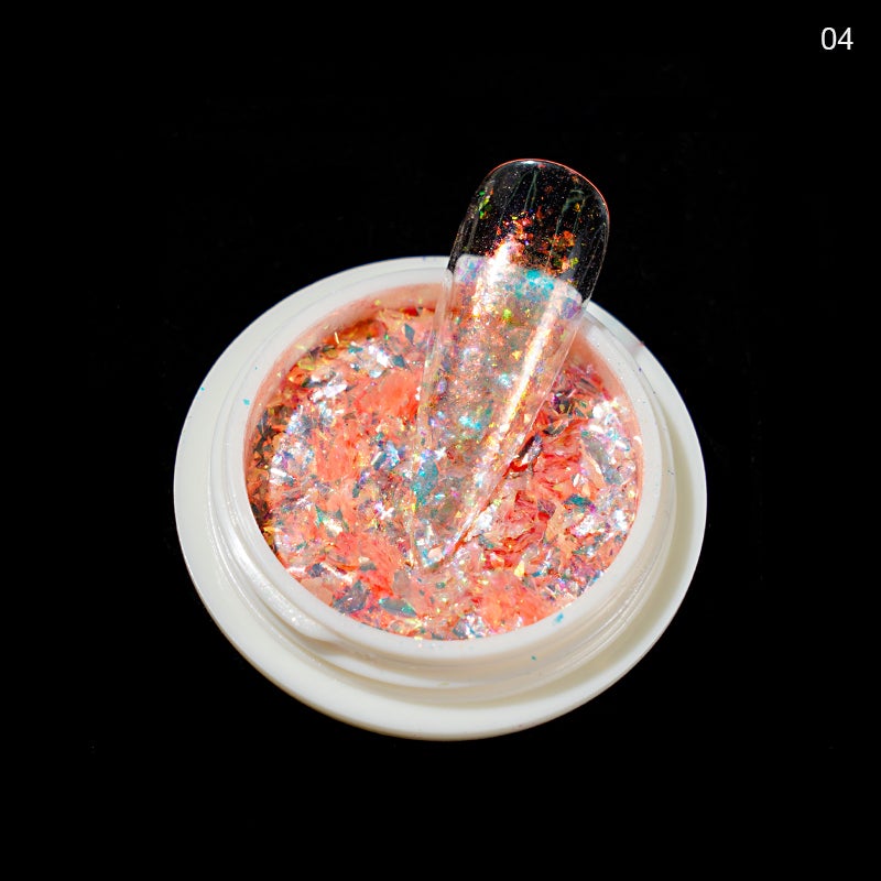 Iridescent Nail Glitter Flakes & Sequins for Nail Art - Rainbow Colors for DIY Manicure, Salon, Party & Special Occasions