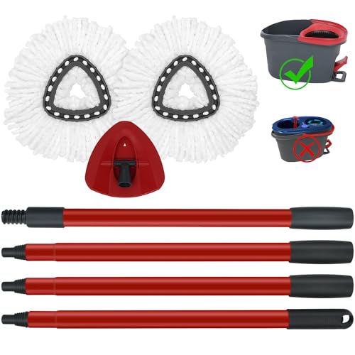 1 Sets Mop Handle + 2 White Heads + 1 Base