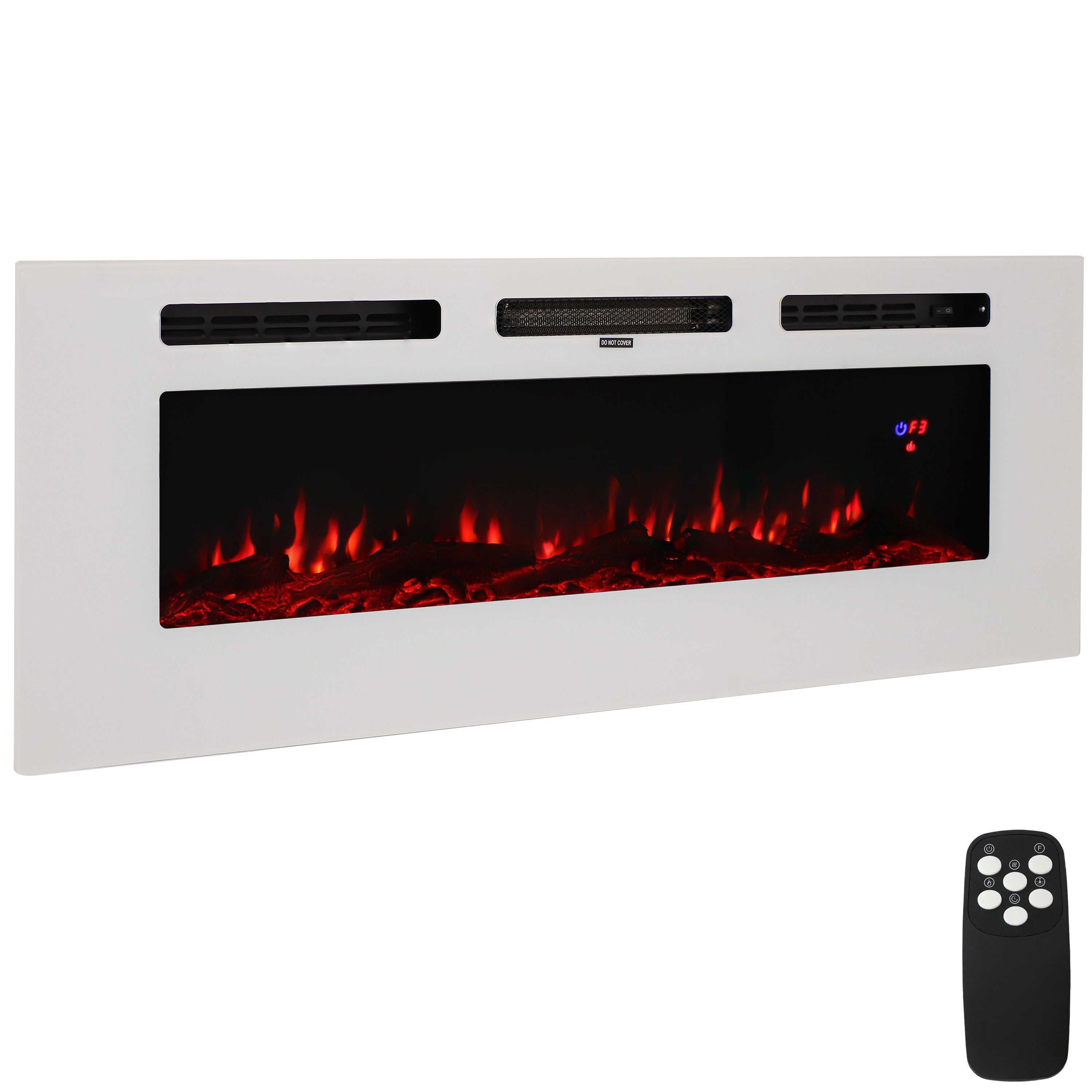 Sunnydaze Elegant Indoor Electric Fireplace - Realistic Flame Effect, Energy Efficient, Perfect for Living Room, Bedroom & Office Heating