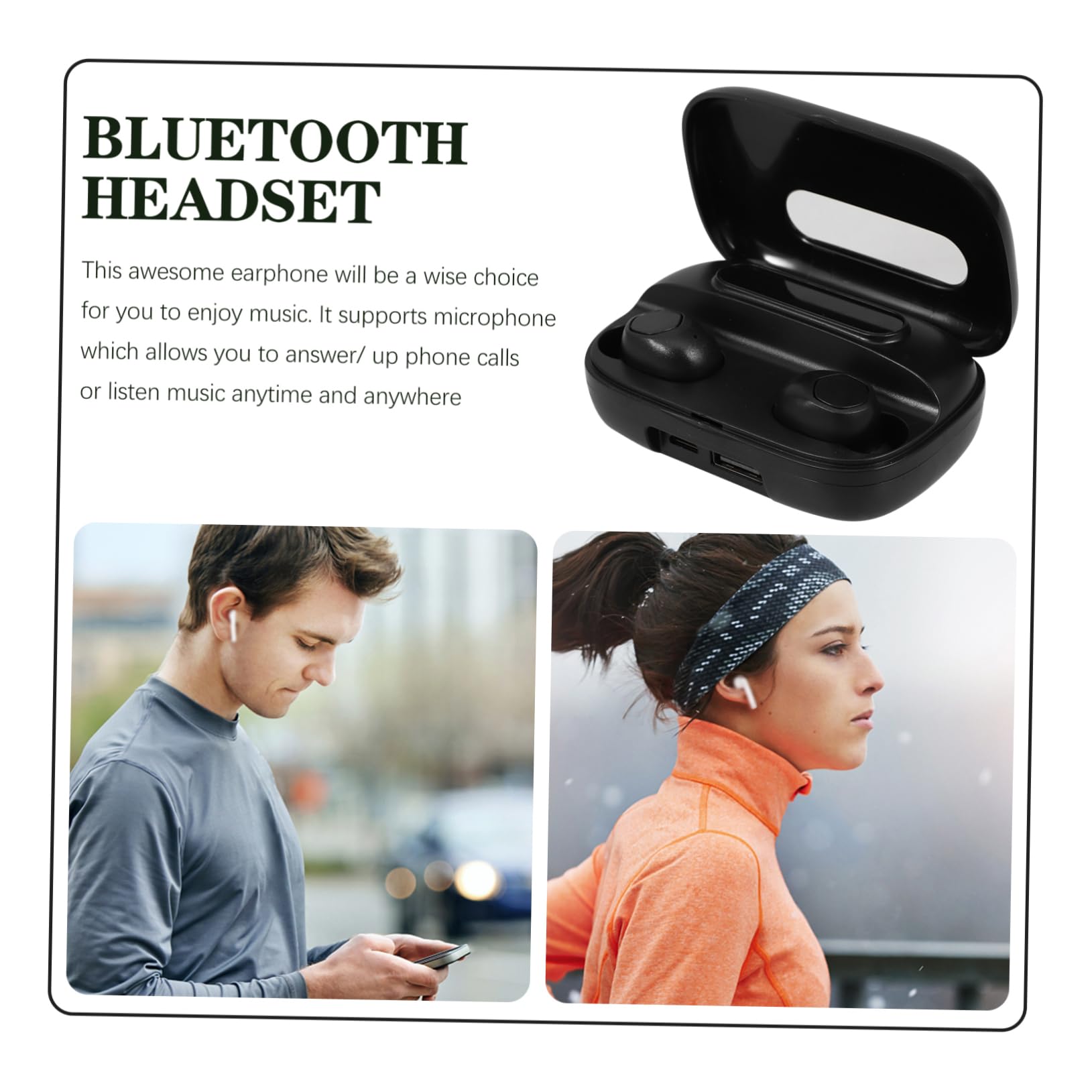 Milisten Wireless Over-Ear Headphones - Stereo Sound, LED Display, Bluetooth 5.0 for Gaming, Work, Travel & Music Listening