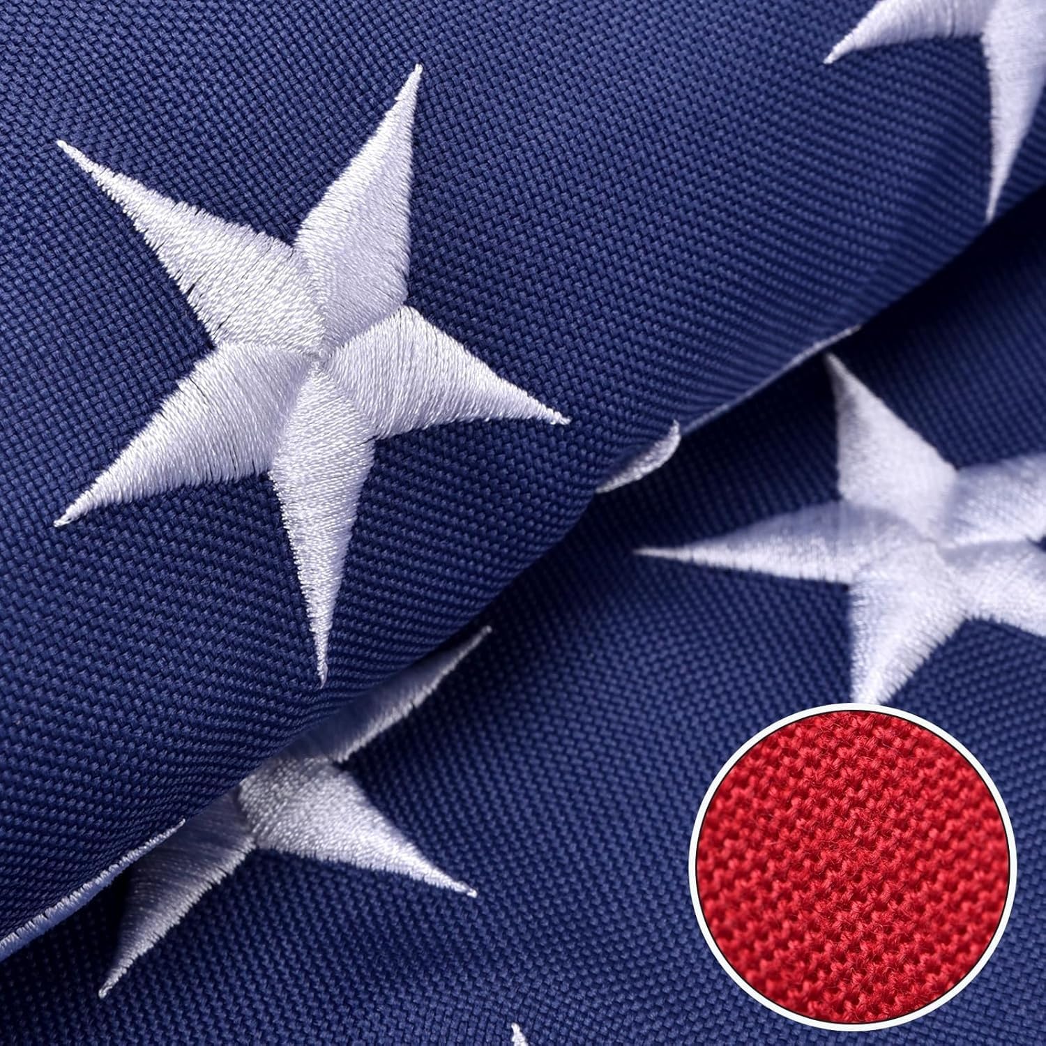 Premium Heavy Duty 12x18 Foot American Flag - 200 Denier Nylon, Embroidered Stars, Sewn Stripes, Brass Grommets for Outdoor Use | Perfect for Backyards, Parades & Patriotic Events